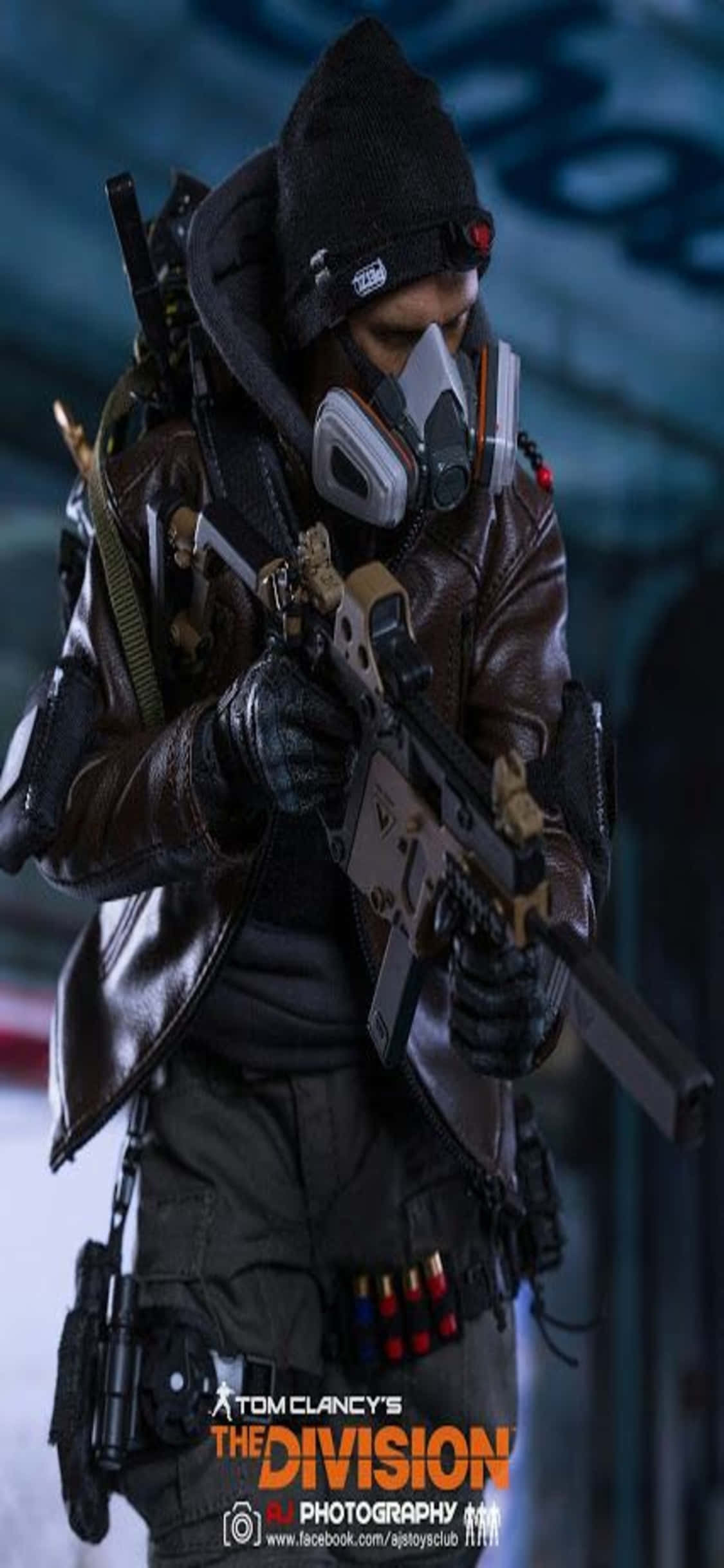 iPhone XS The Division Arka Plan Maskeli Tam Teçhizatlı Adam Duvar Kağıdı
