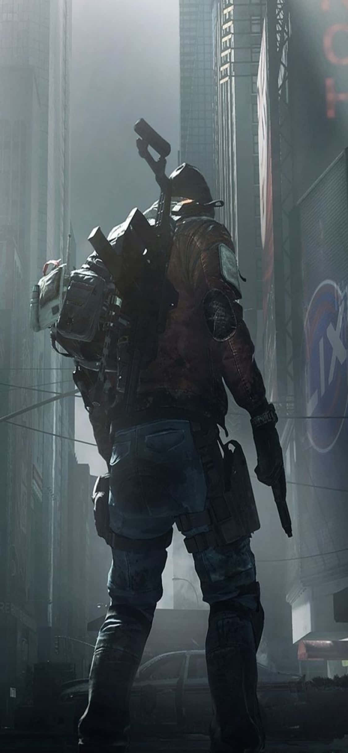iPhone XS The Division Arka Plan Tam Teçhizatlı Adam Duvar Kağıdı