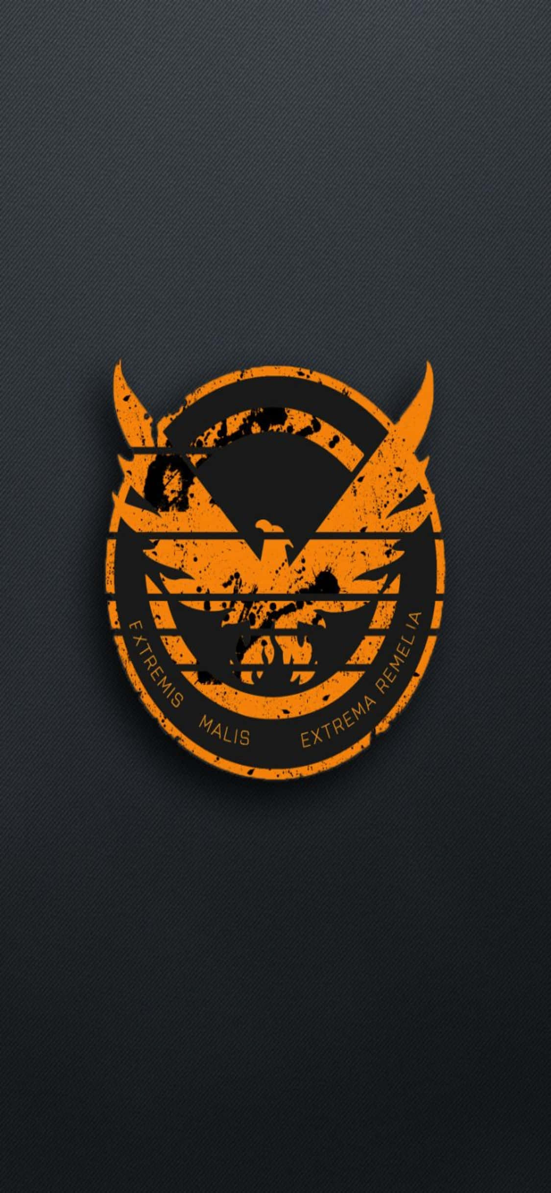 iPhone Xs The Division Arka Plan Turuncu Anka Kuşu Logosu Duvar Kağıdı