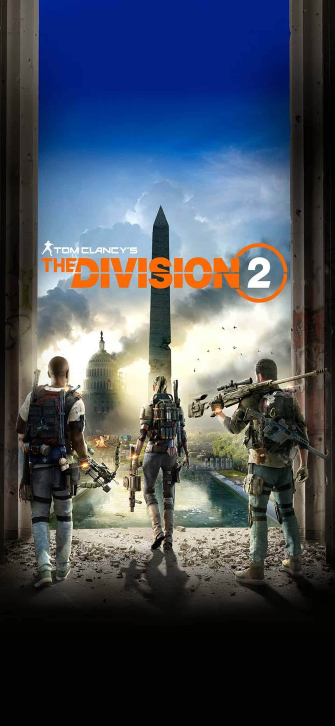 iPhone Xs The Division Arka Plan Washington'da Oyun Başlığı Posteri Duvar Kağıdı