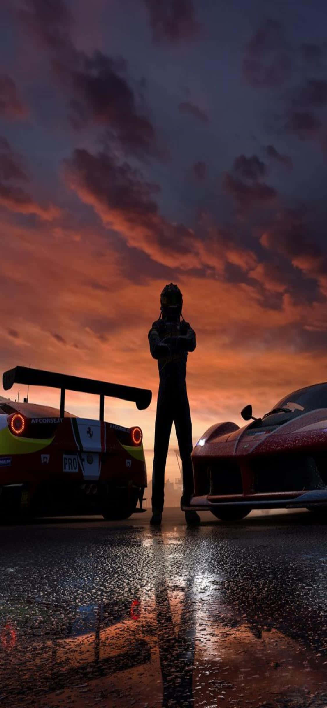 iPhone Xs ve Forza Horizon 4 ile Yarış Maceranız için Sahneyi Hazırlama Duvar Kağıdı