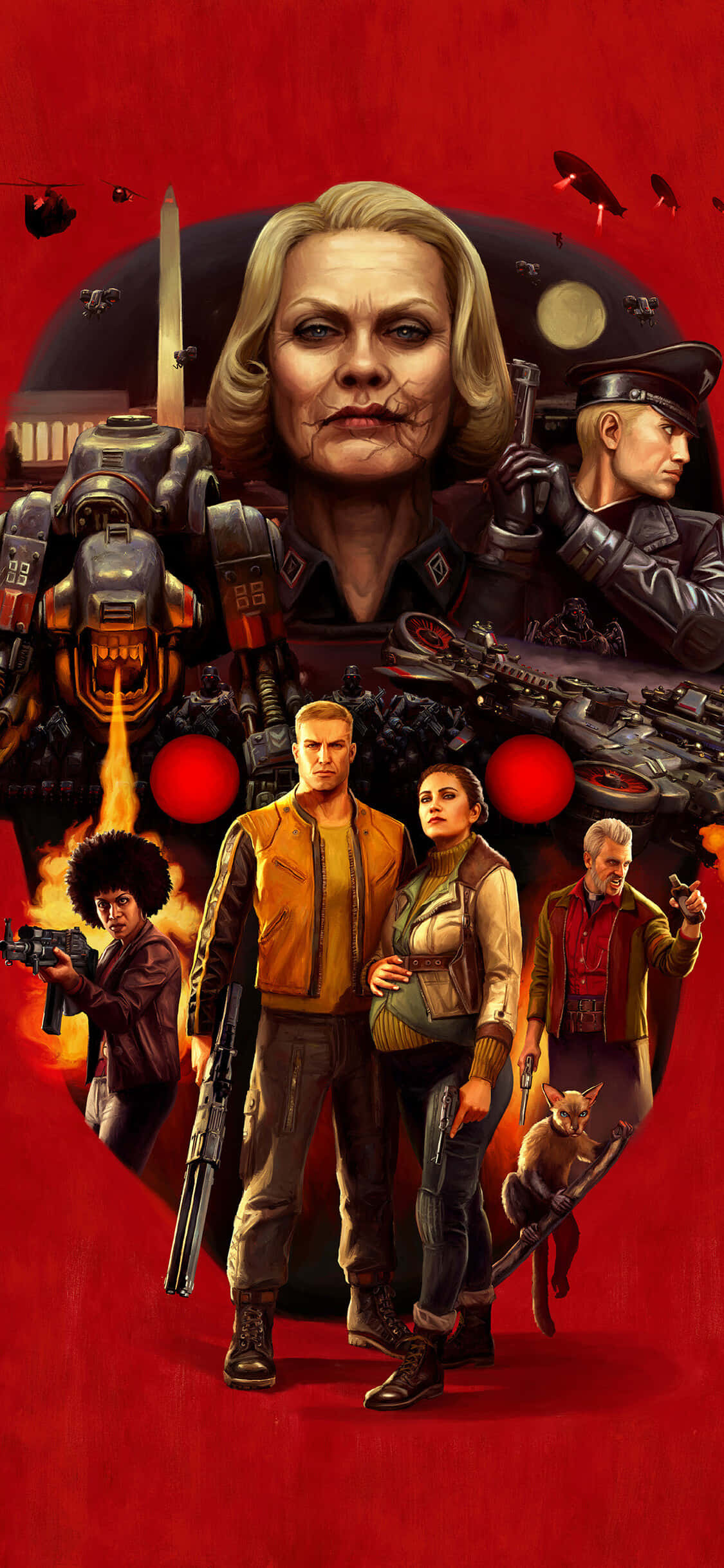 iPhone Xs Wolfenstein II Poster Arka Planı Duvar Kağıdı