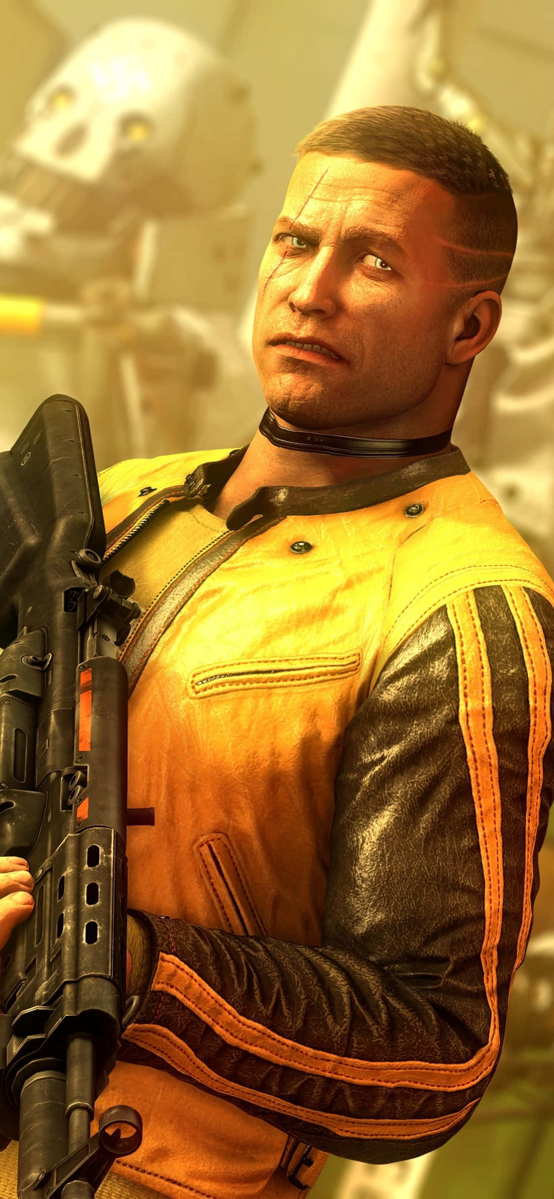 iPhone Xs Wolfenstein II B.J. Blazkowicz Duvar Kağıdı