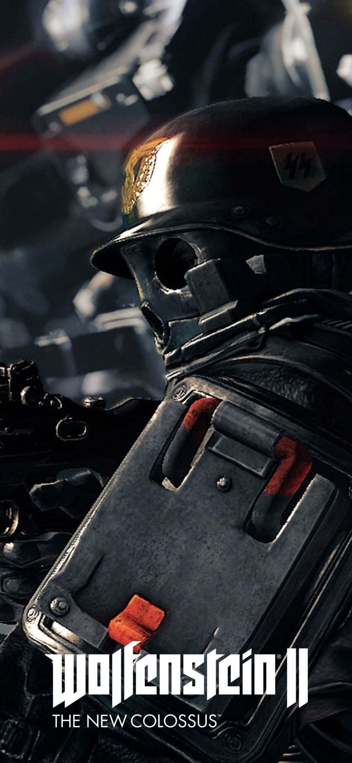 iPhone XS Wolfenstein II Nazi Askeri Dövüş Arka Planı Duvar Kağıdı