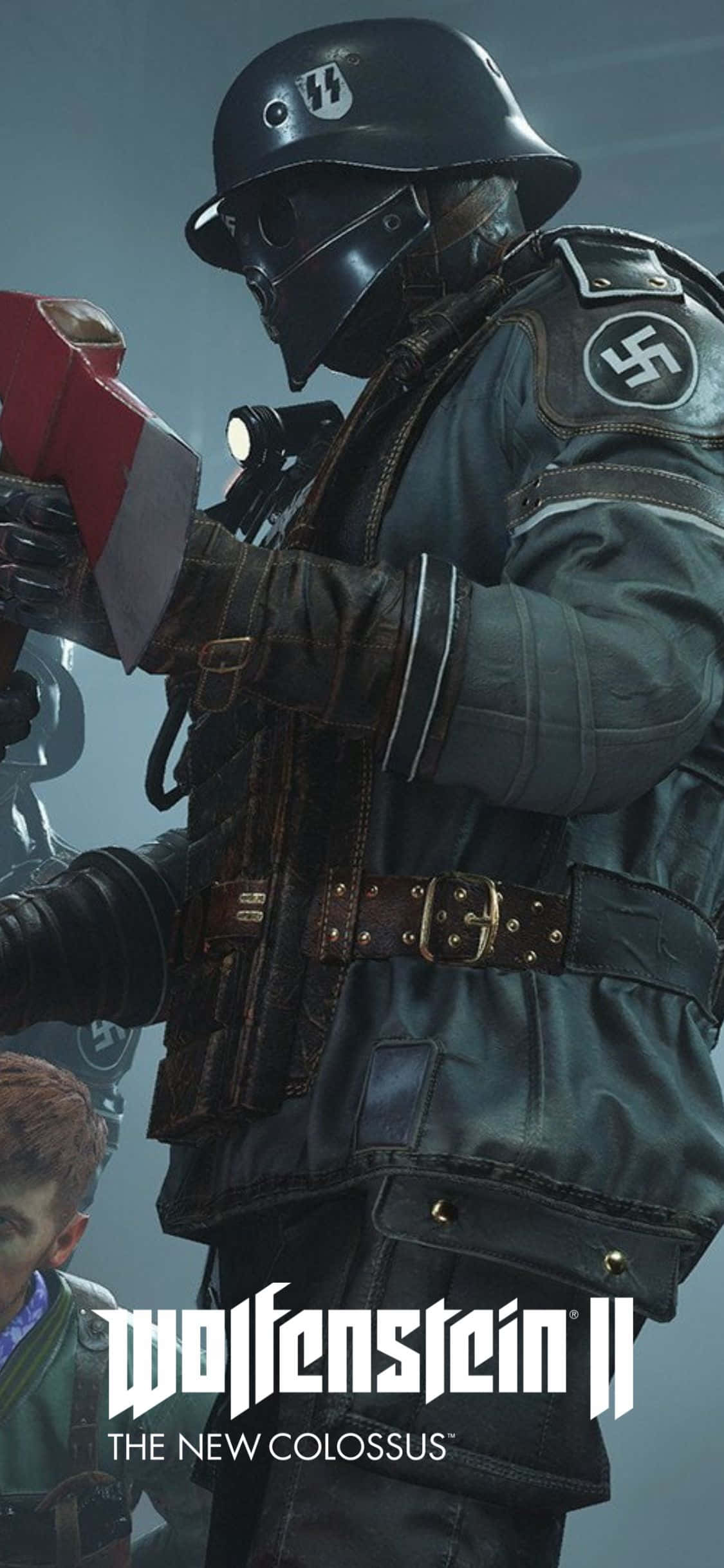 iPhone Xs Wolfenstein Ii Rehine Sahnesi Poster Arka Planı Duvar Kağıdı