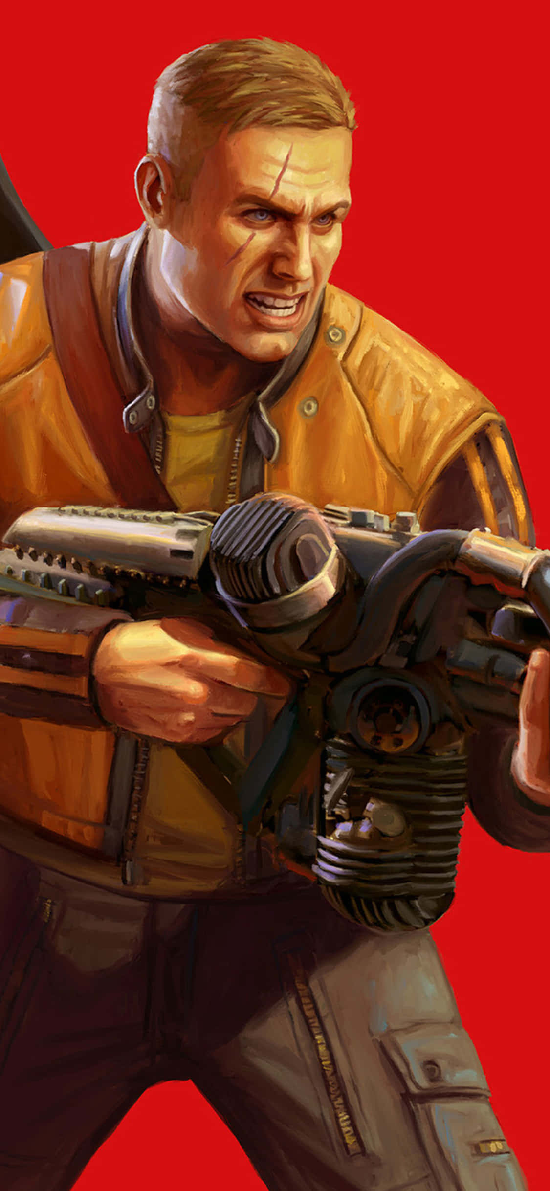 iPhone Xs Wolfenstein II Terror Billy Silah Ateşleme Duvar Kağıdı