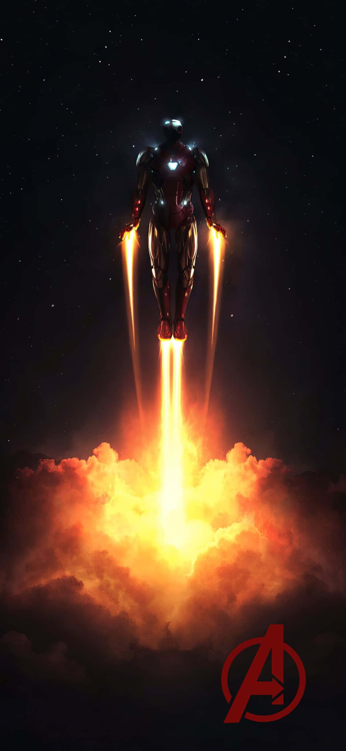 iPhone XS Avengers Duvar Kağıdı Uçan Demir Adam Duvar Kağıdı
