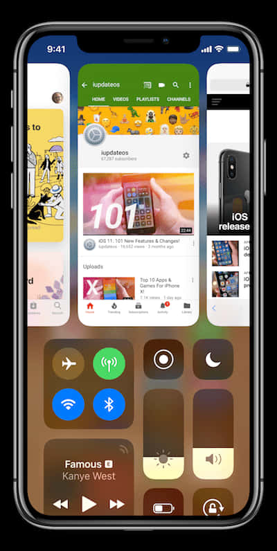 iPhone12 YouTube Uygulamasını Gösteriyor Duvar Kağıdı