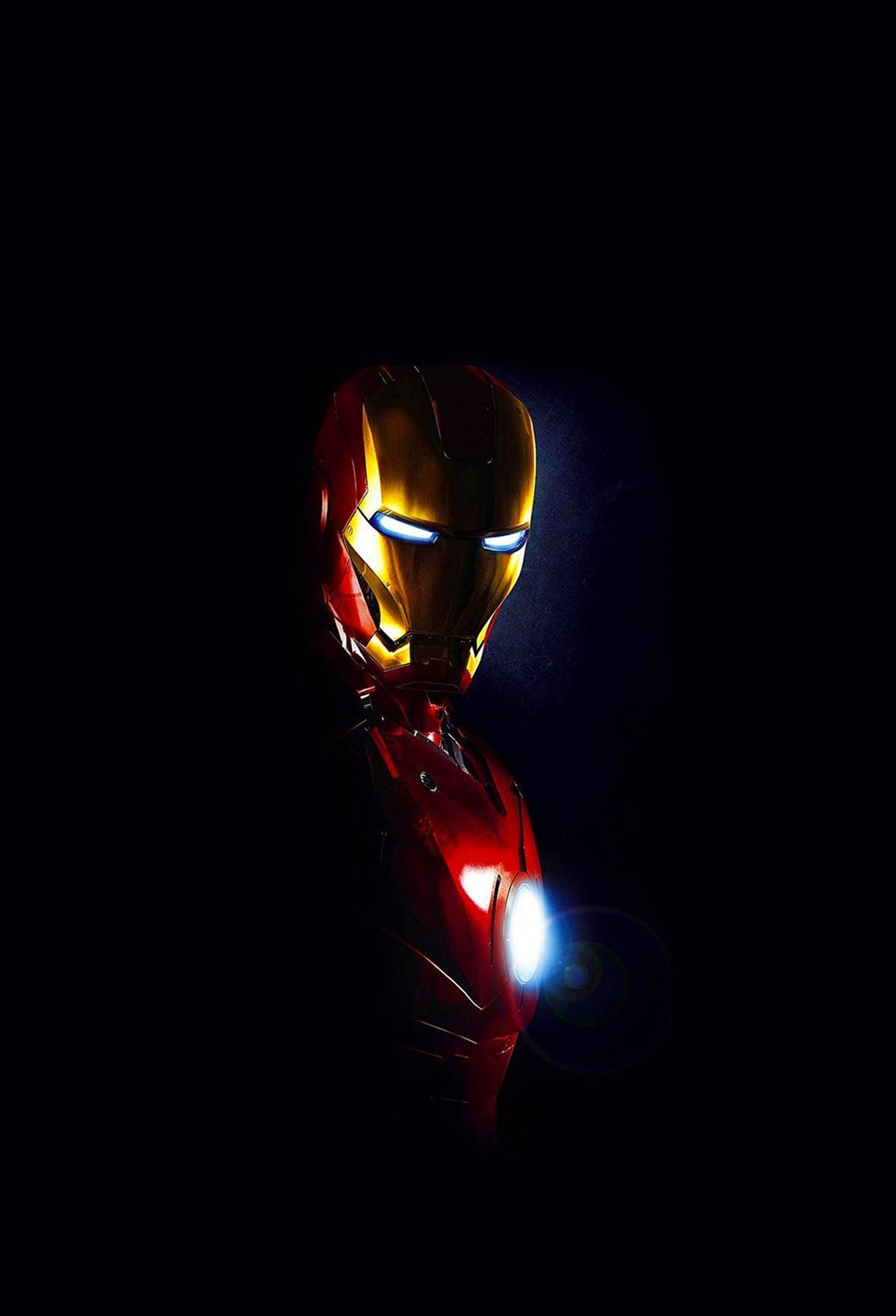 Iron Man 4K Siyah Arka Plan iPhone