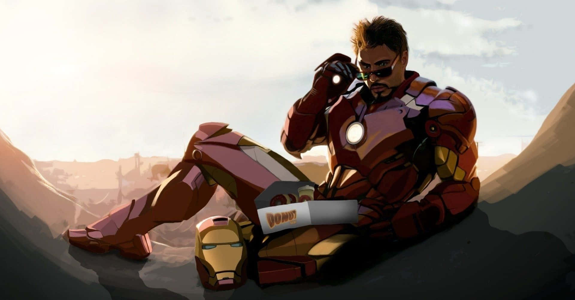 Iron Man arka planı Duvar Kağıdı