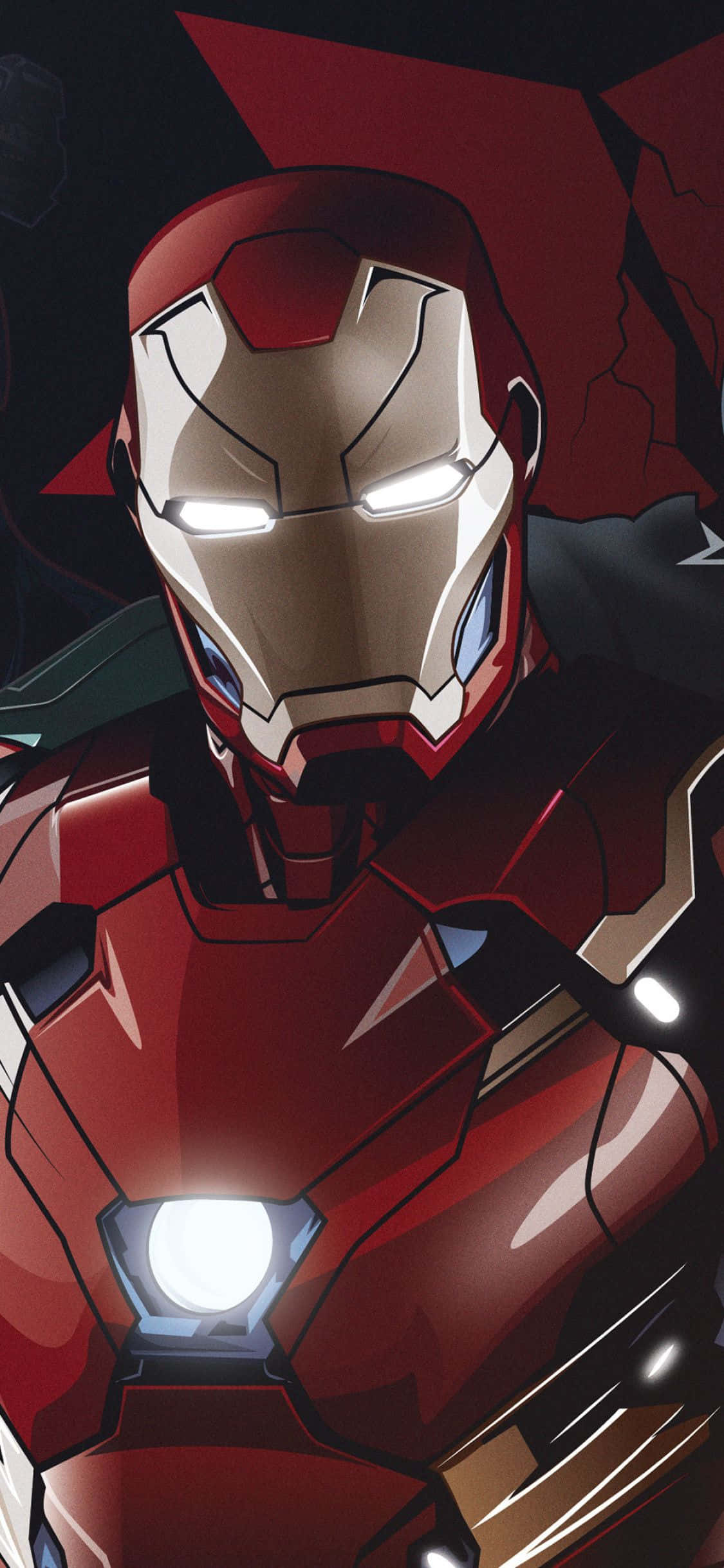 Tony Stark'ın zırhını Iron Man iPhone X ile alın. Duvar Kağıdı