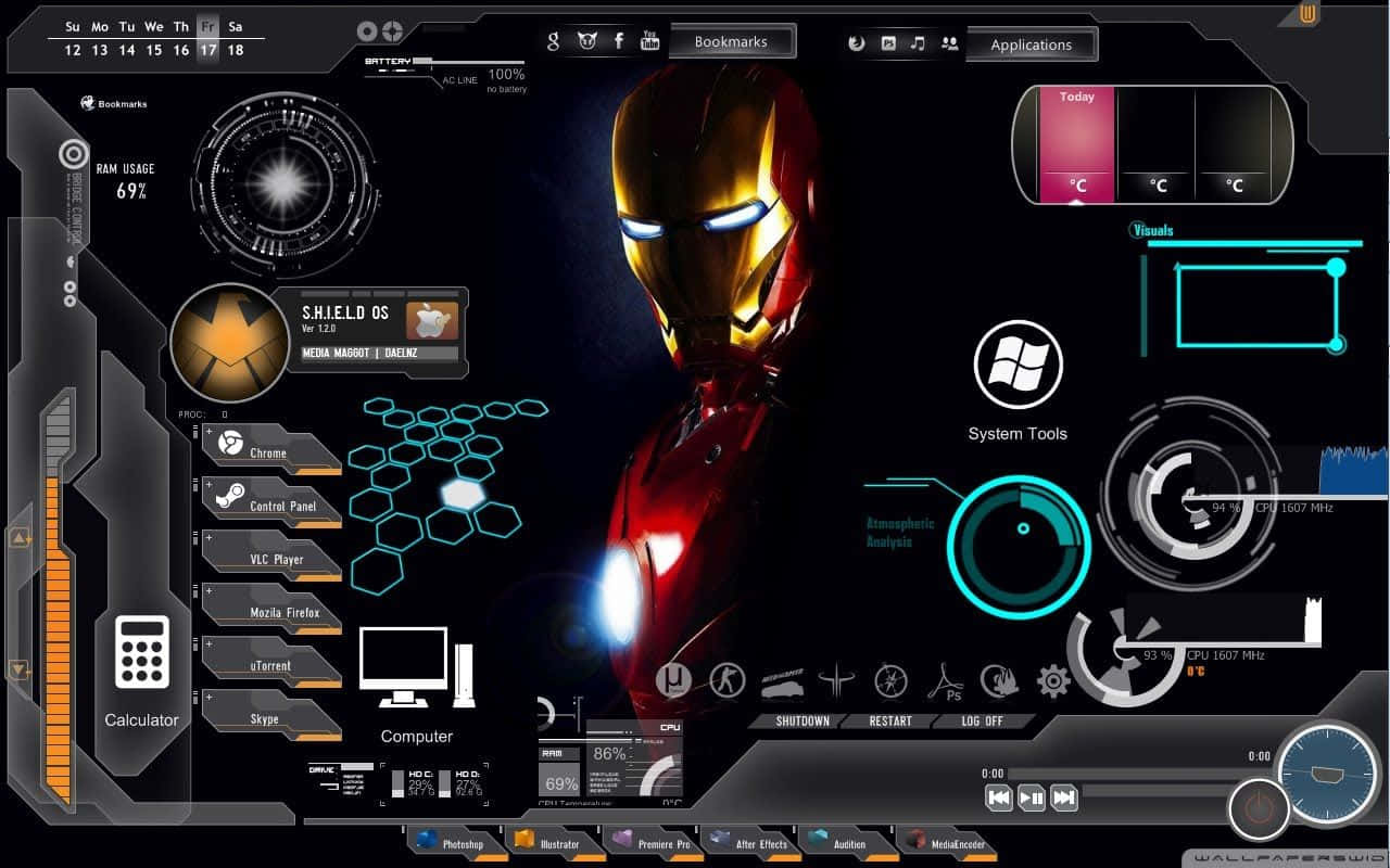 Iron Man Jarvis Masaüstü Duvar Kağıdı