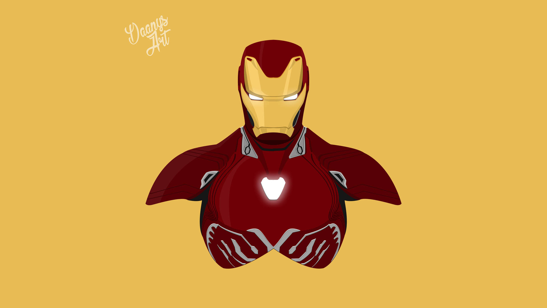 Iron Man minimalist sanat duvar kağıdı