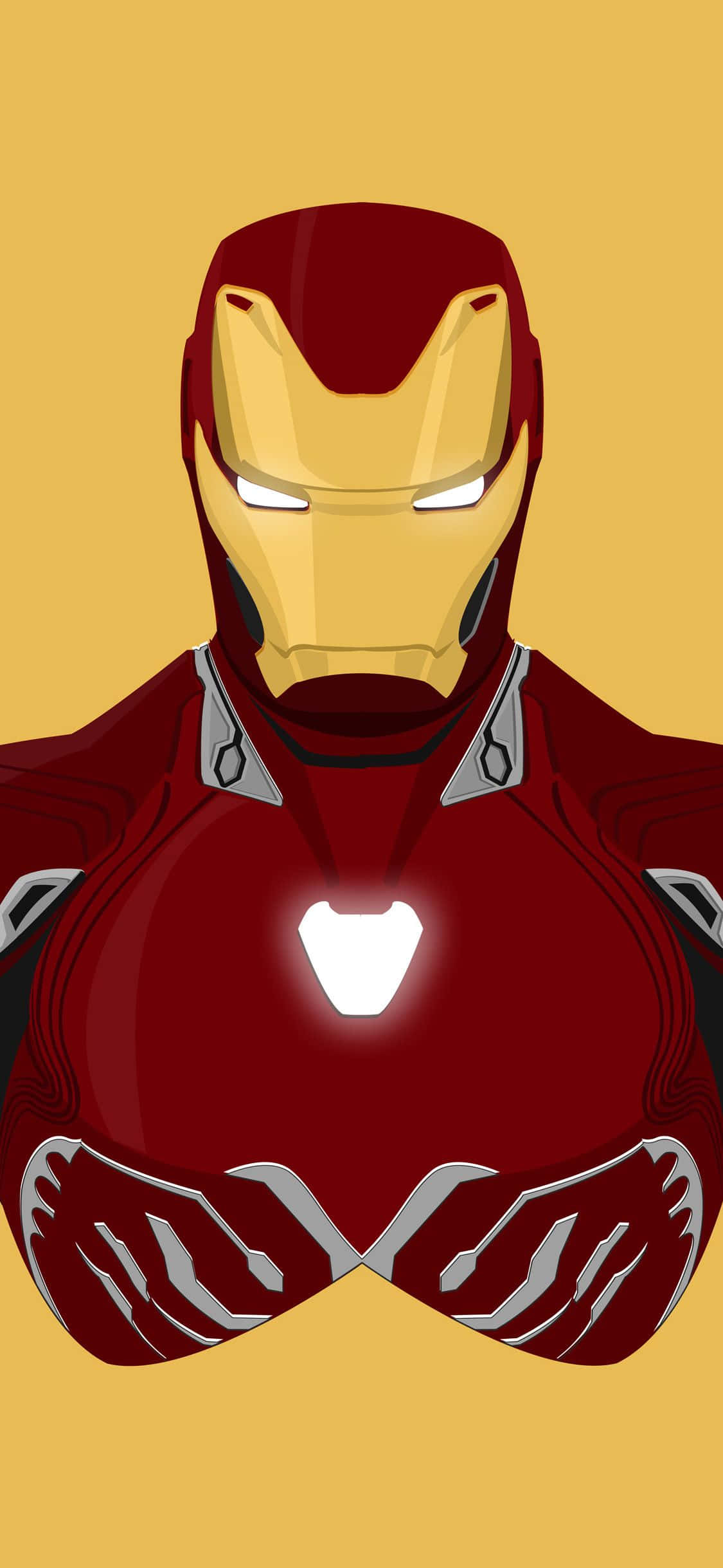 Iron Man Sarı iPhone X Duvar Kağıdı