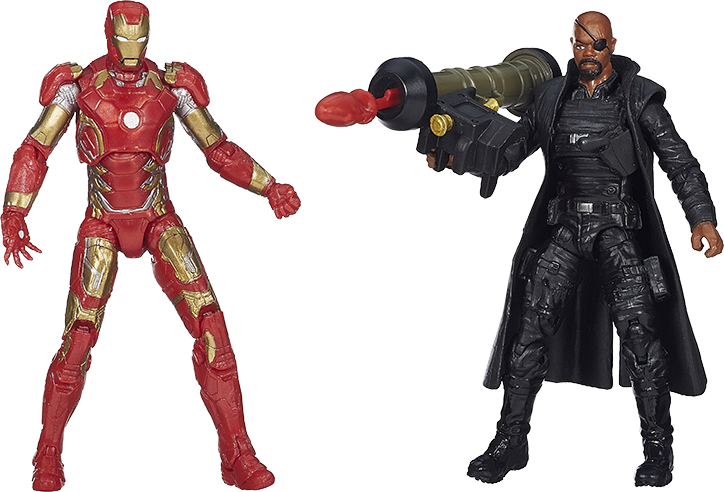 Iron Man ve Nick Fury Aksiyon Figürleri Duvar Kağıdı