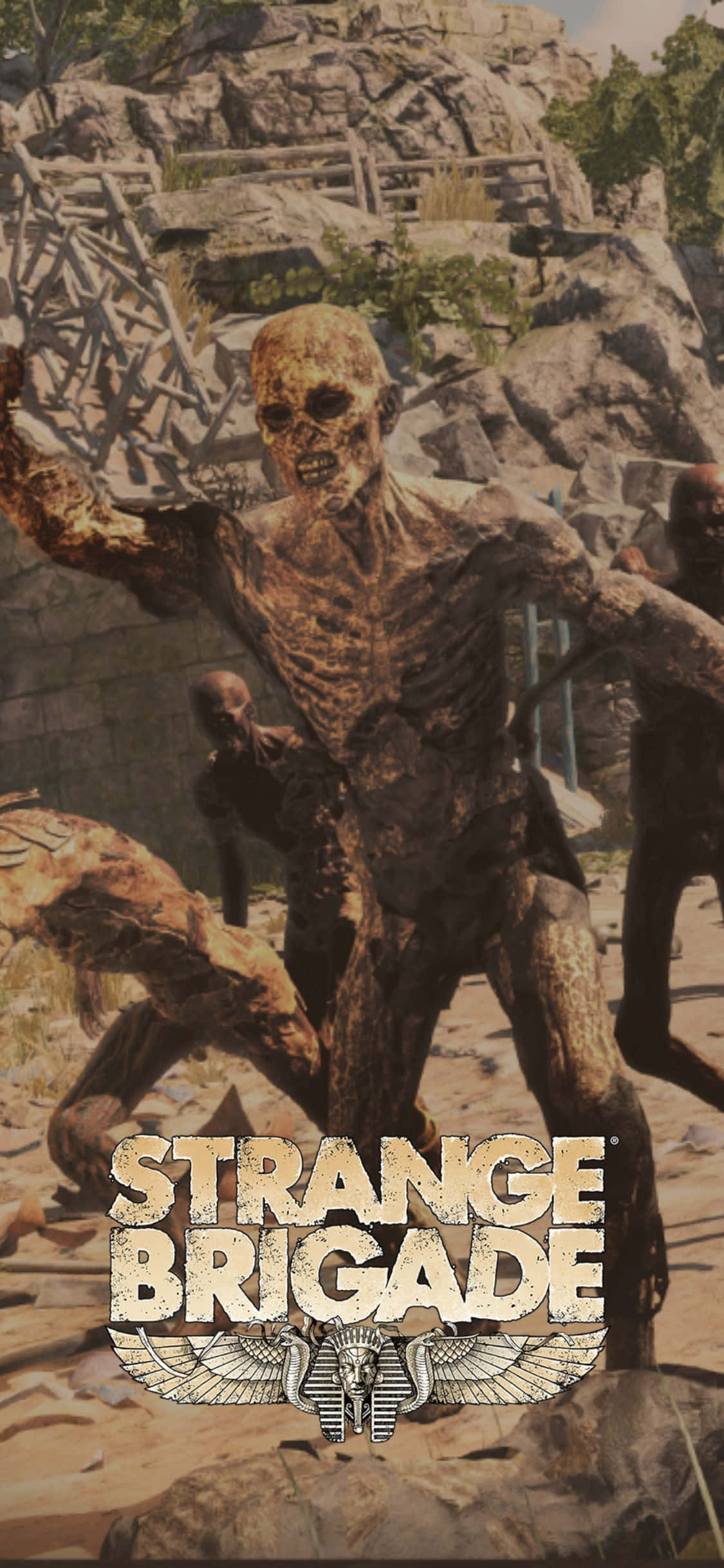 İskelet Zombiler iPhone X Strange Brigade Arka Planı Duvar Kağıdı