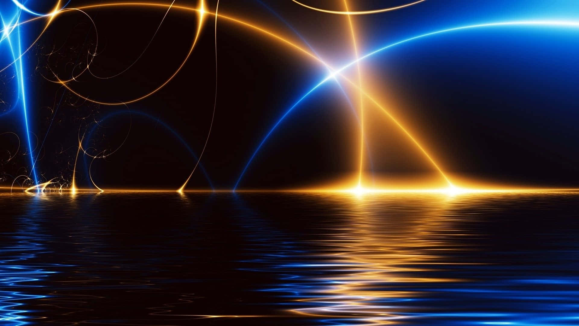 Işıklar Neon Deniz Yüzeyi Duvar Kağıdı