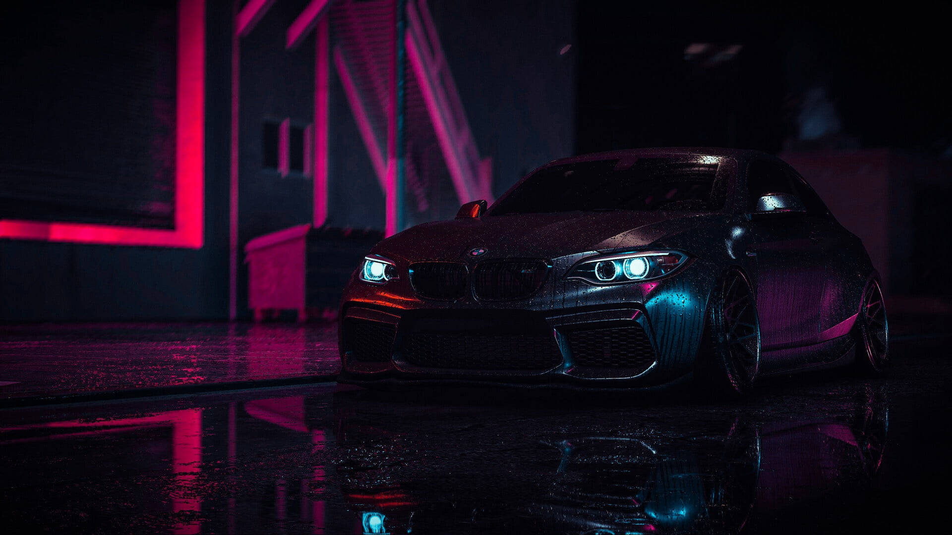 Islak Siyah BMW Dizüstü Bilgisayar Duvar Kağıdı