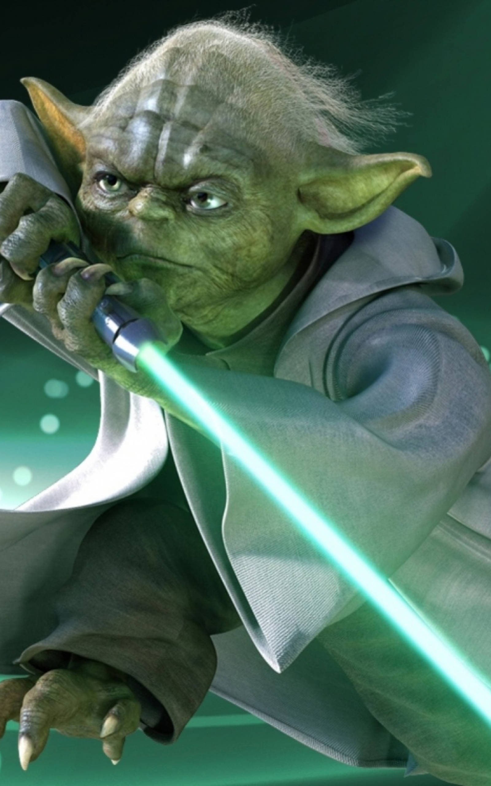 Işın Kılıcıyla Yoda Star Wars Tablet Duvar Kağıdı