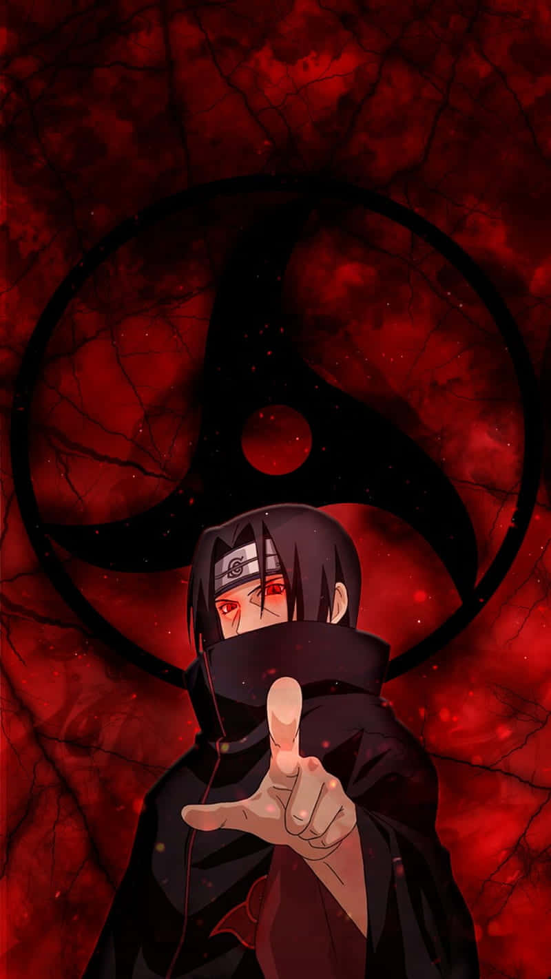 Itachi Mangekyou Sharingan İşaret Eden Parlayan Gözler Duvar Kağıdı