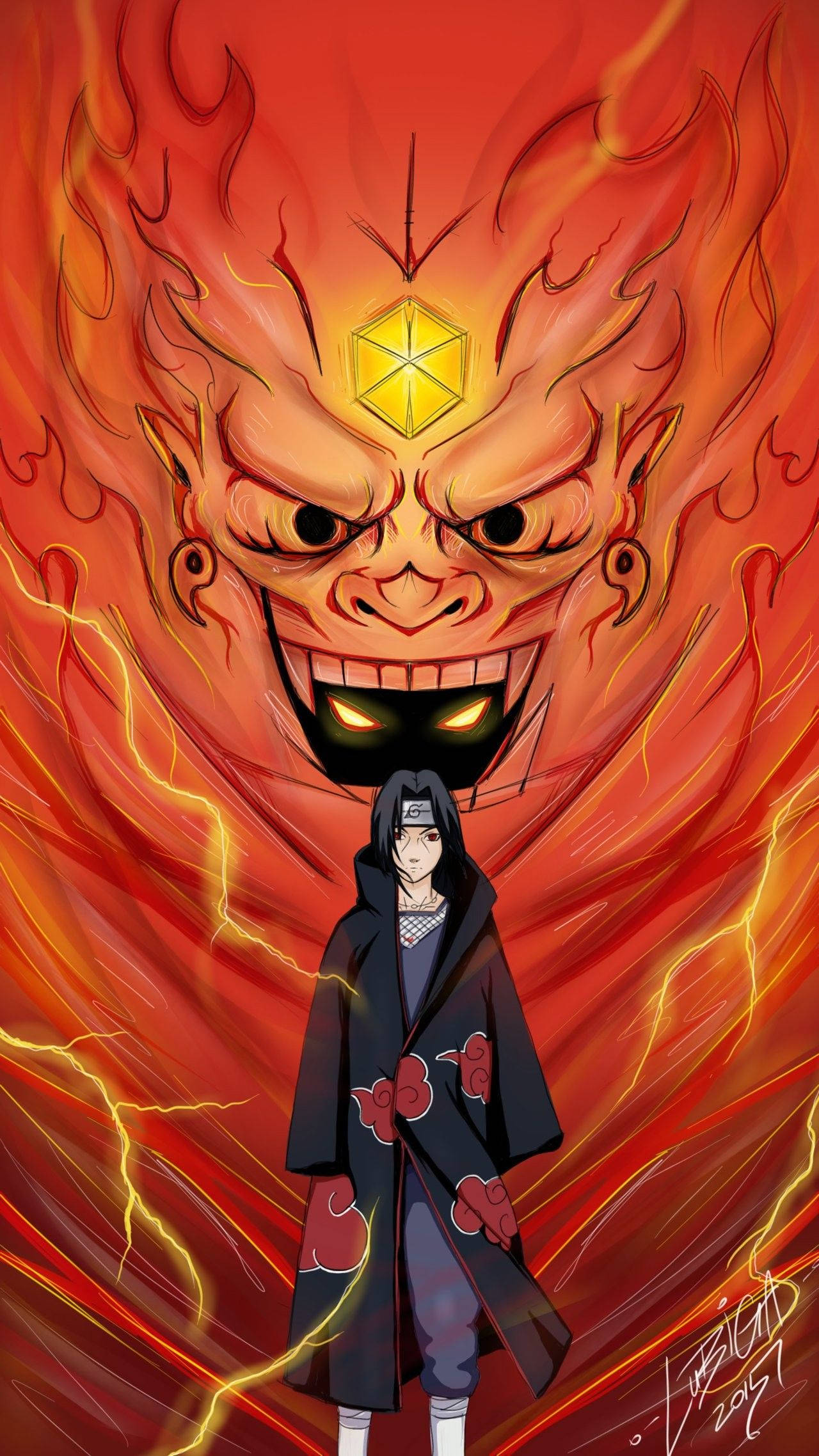 Itachi Susanoo, Sasuke'nin Gücünün Vücut Bulmuş Hali Duvar Kağıdı