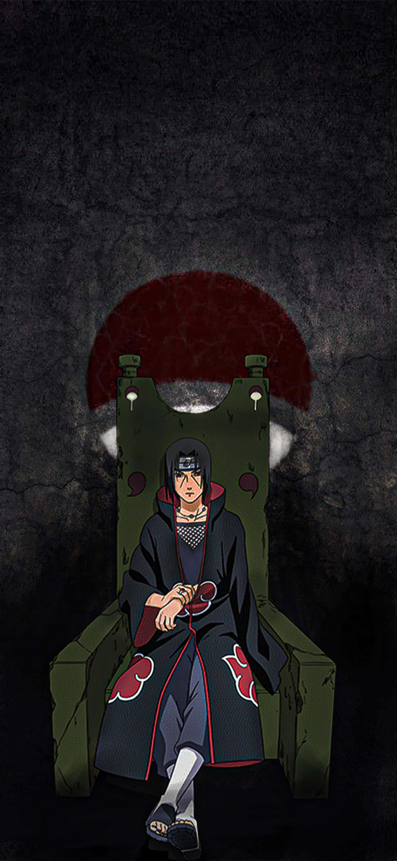Itachi Uchiha Yeşil Sandalyede Otururken Resmi Duvar Kağıdı