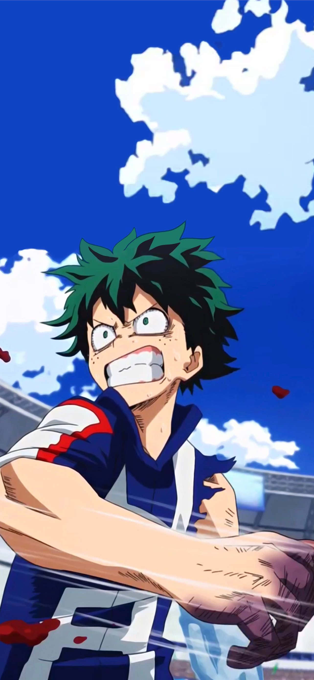Izuku Dövülmüş Mor Eller Deku Estetiği Duvar Kağıdı