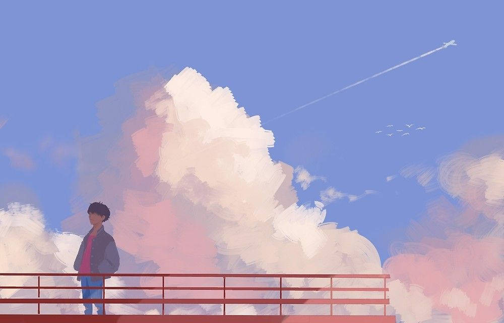 J-Hope Airplane Temelli Sanat Eseri Duvar Kağıdı