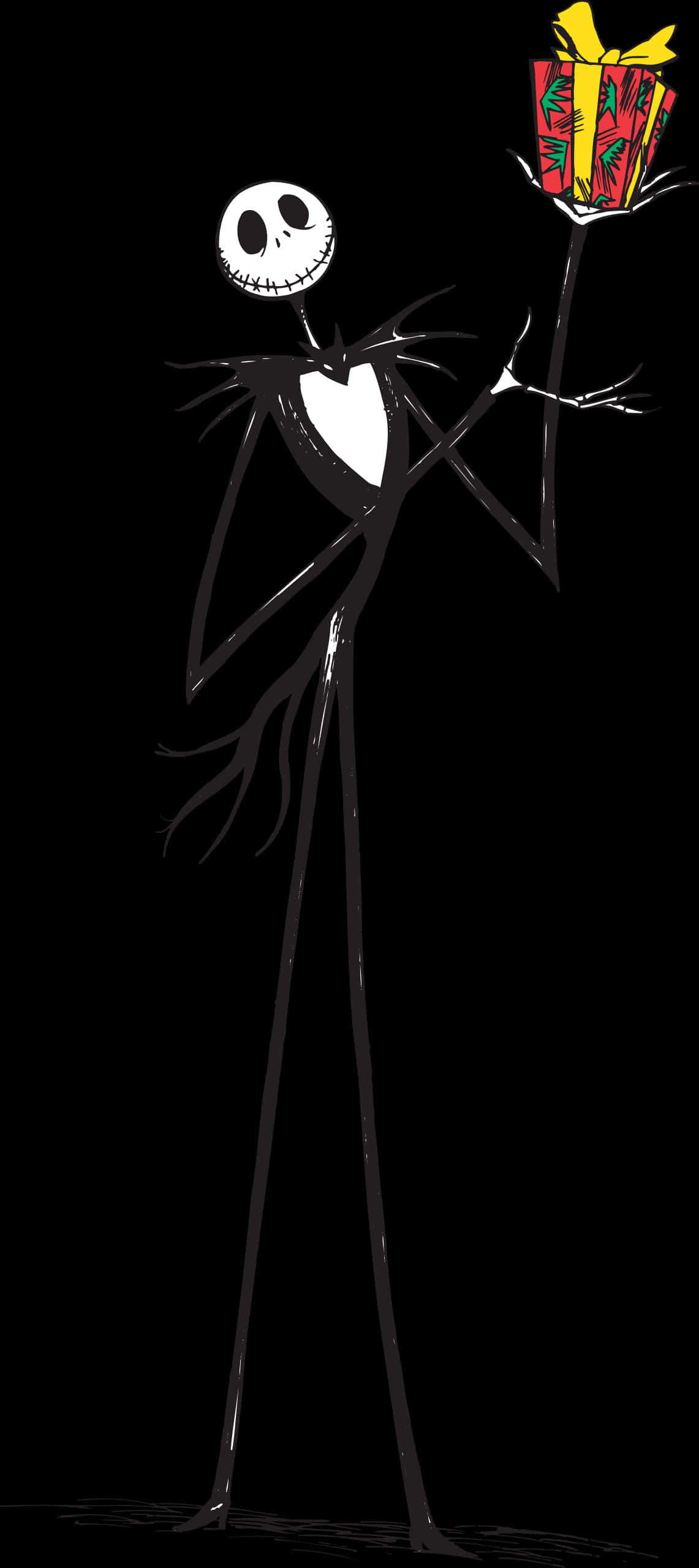 Jack Skellington Hediye Tutuyor Duvar Kağıdı