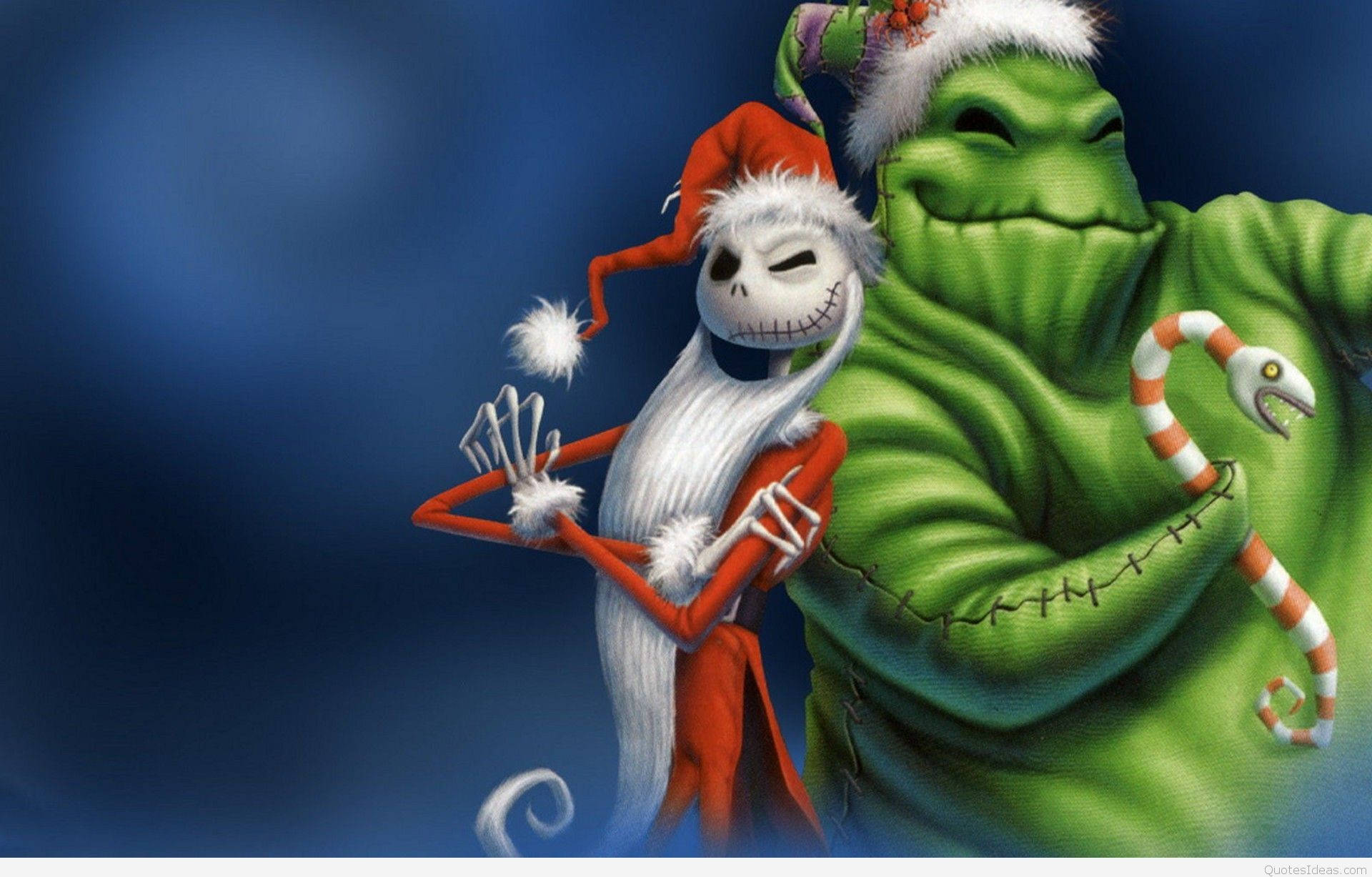 Jack ve Oogie Boogie Komik Noel Duvar Kağıdı