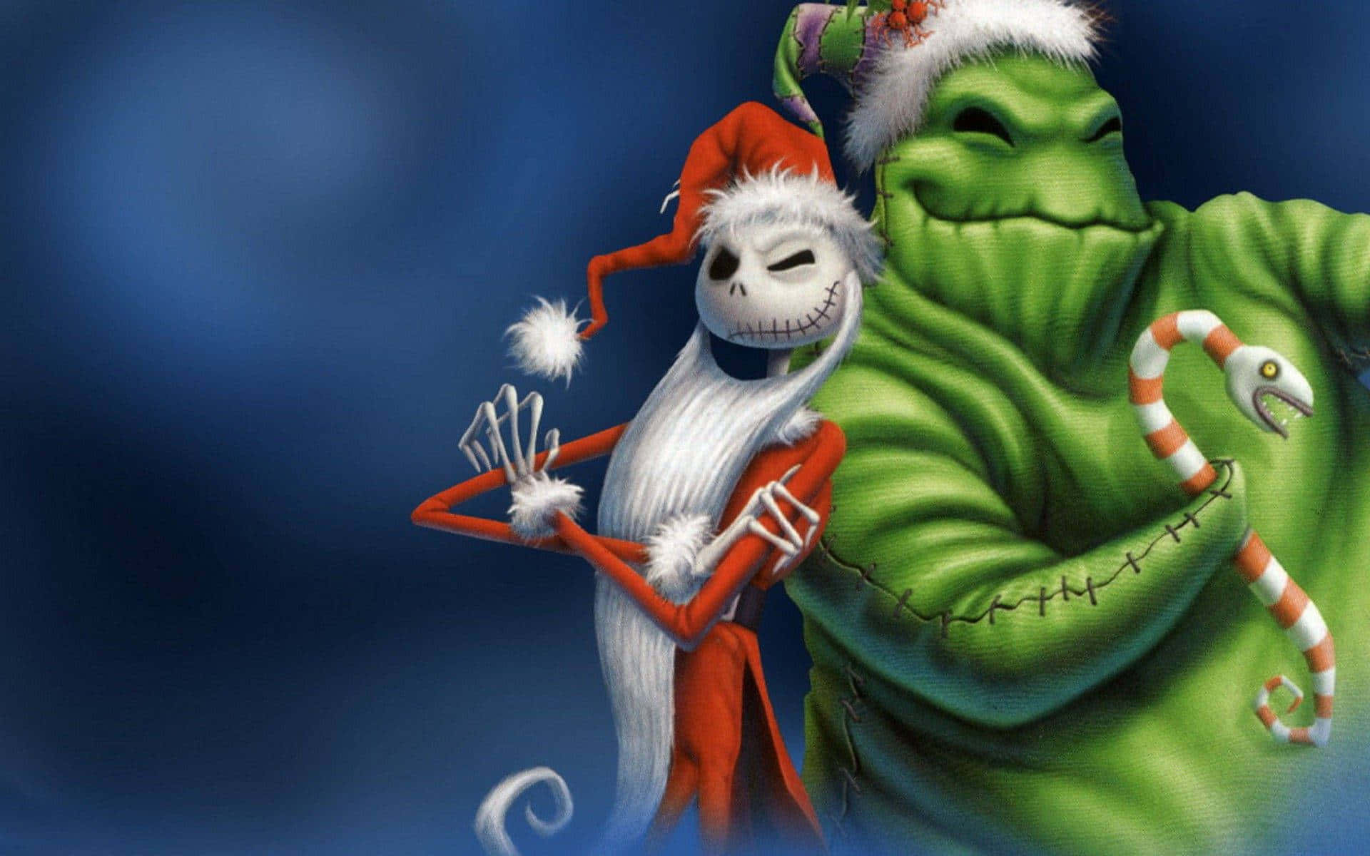 Jack ve Oogie Noel Takımı Arka Planı Duvar Kağıdı
