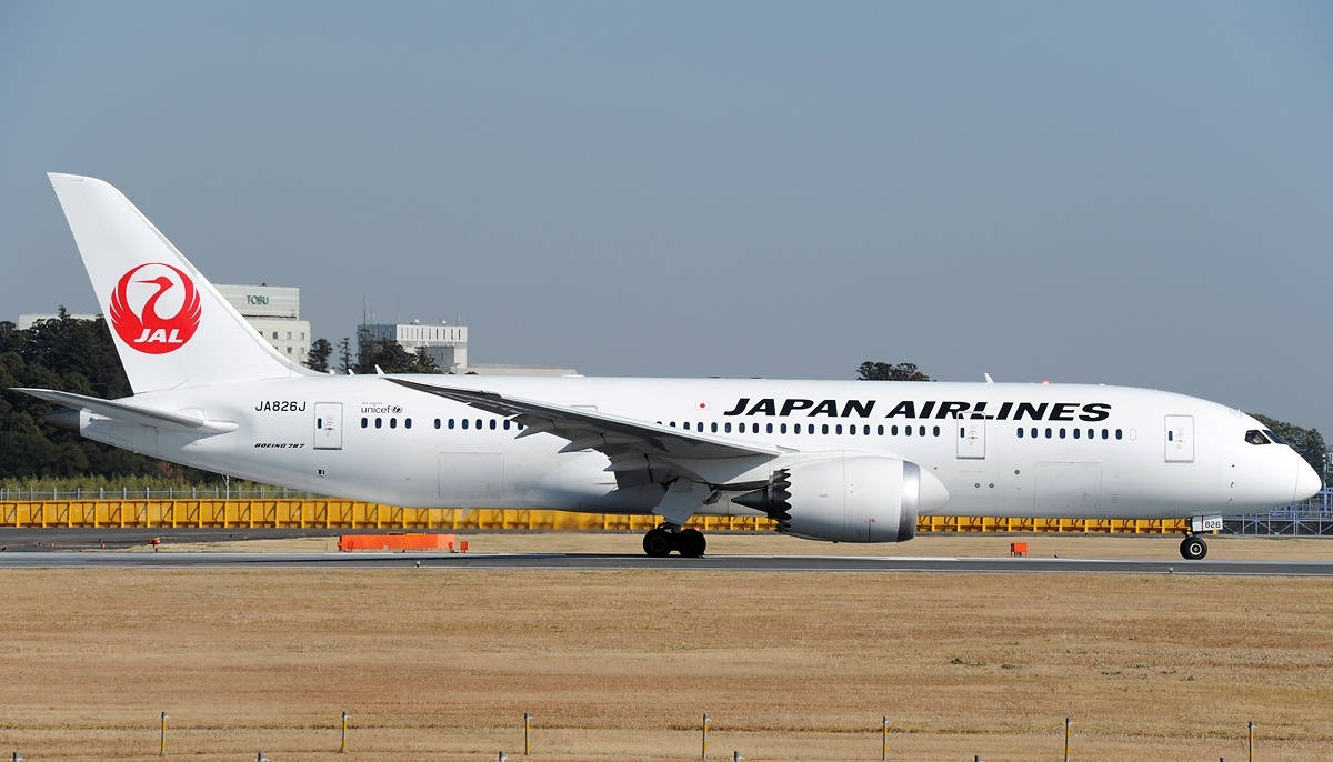 Japan Airlines Uçağı Pistte Duvar Kağıdı