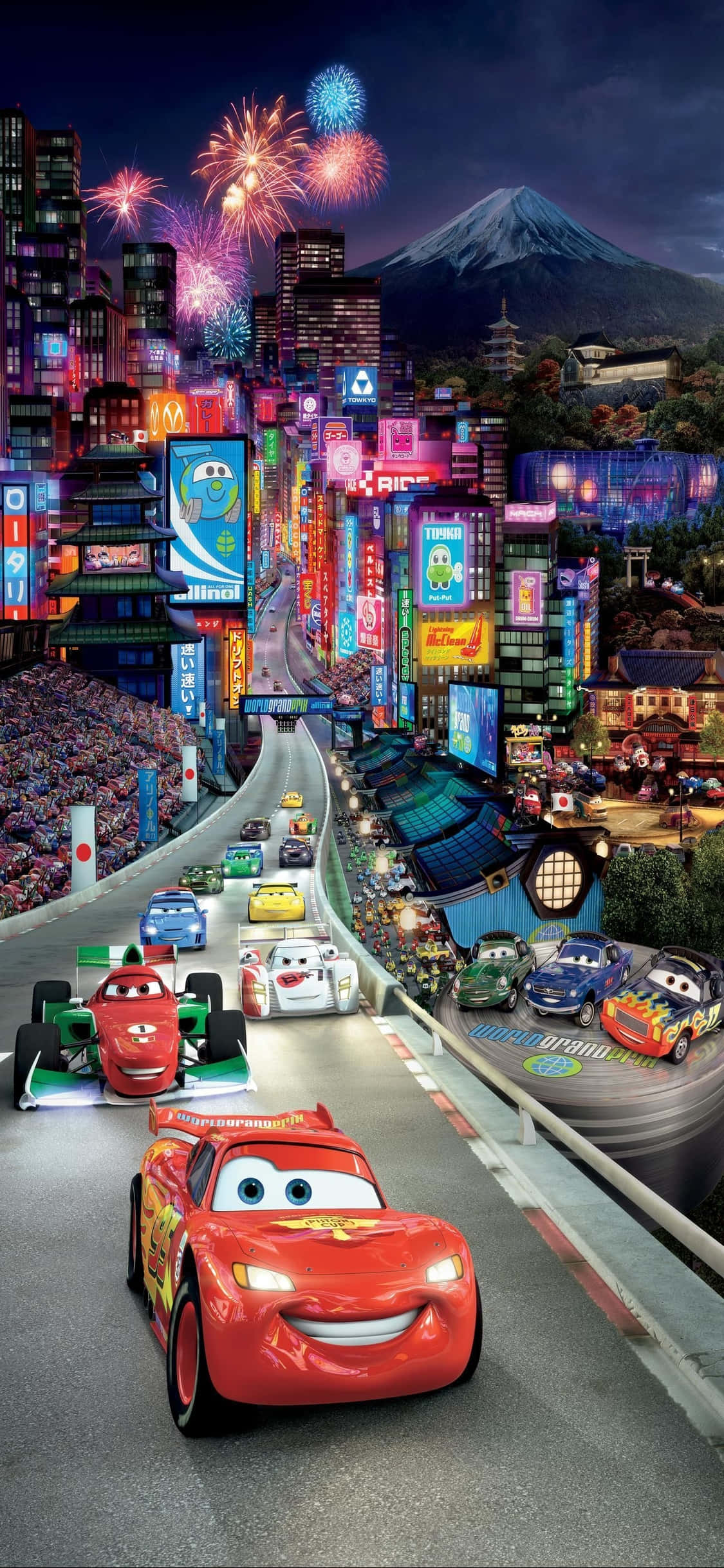 Japonya Lightning McQueen iPhone X Arabalar Arka Planı Duvar Kağıdı
