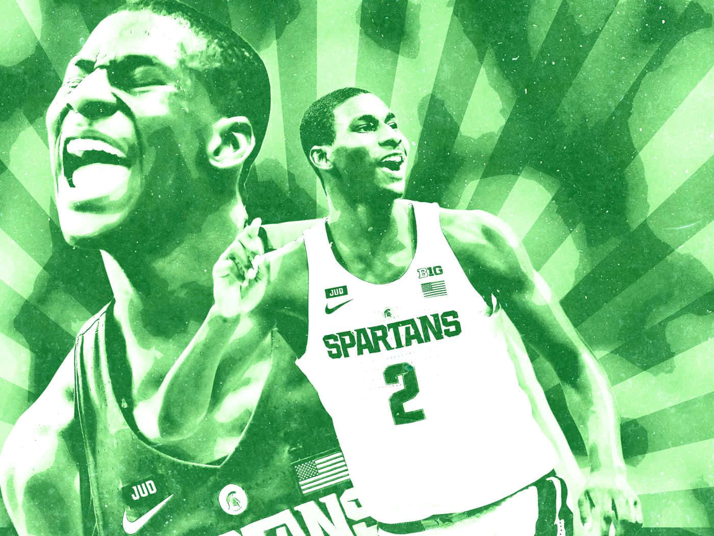 Jaren Jackson Jr. Kolaj Grafiği Duvar Kağıdı