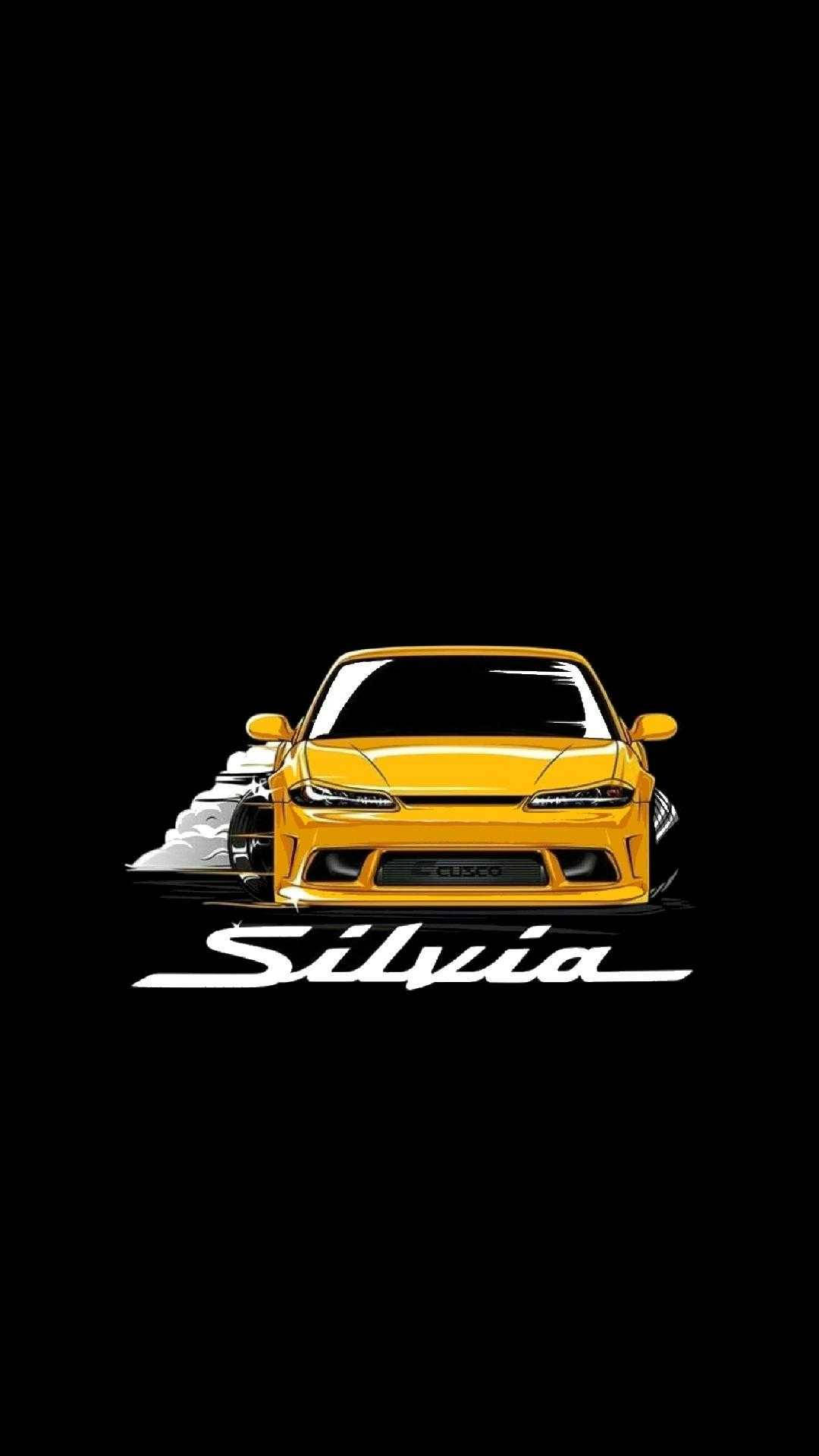 JDM Estetik Nissan Silvia Sanatı Duvar Kağıdı