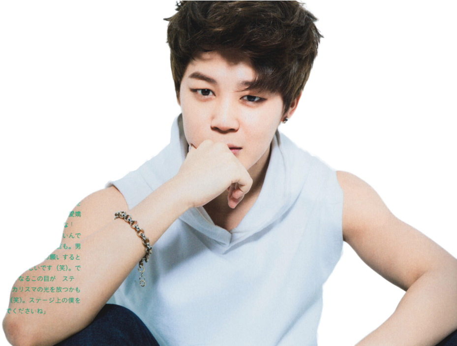 Jimin Düşünceli Poz Duvar Kağıdı