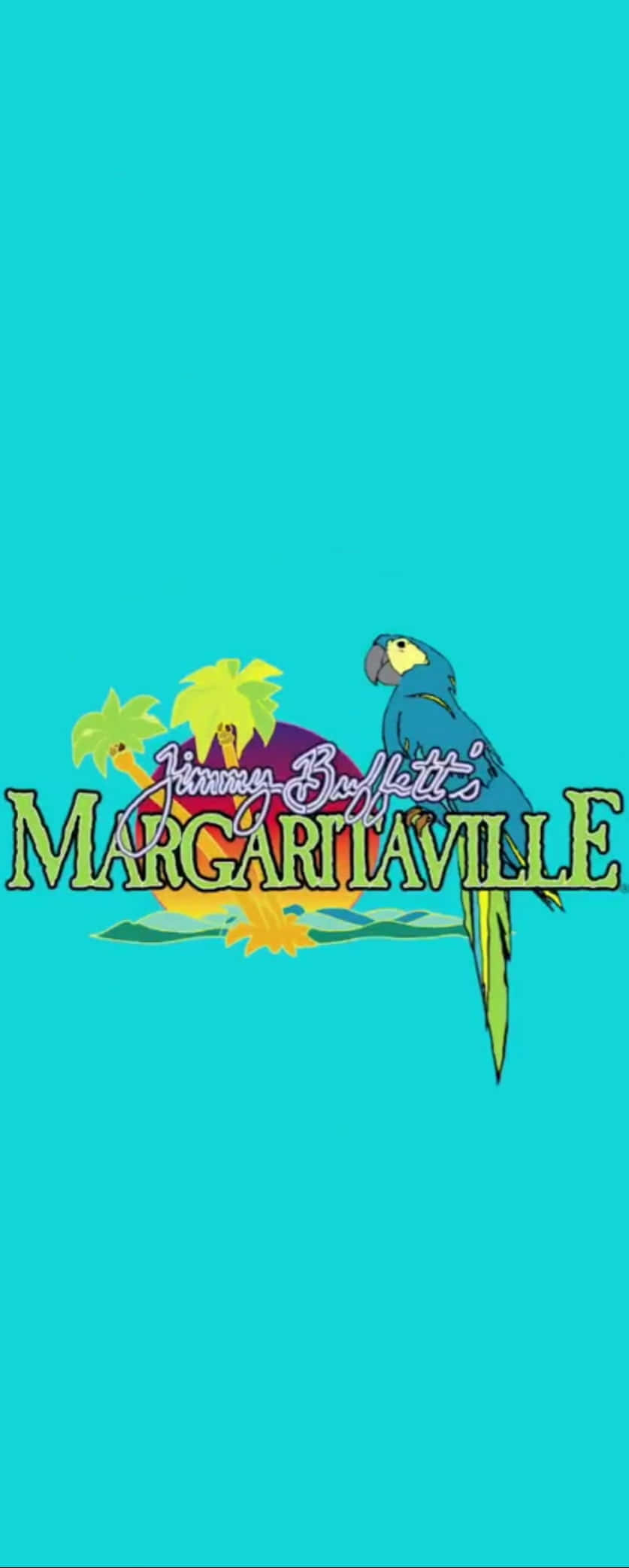 Jimmy Buffett'ın ikonik Margaritaville logosu Duvar Kağıdı