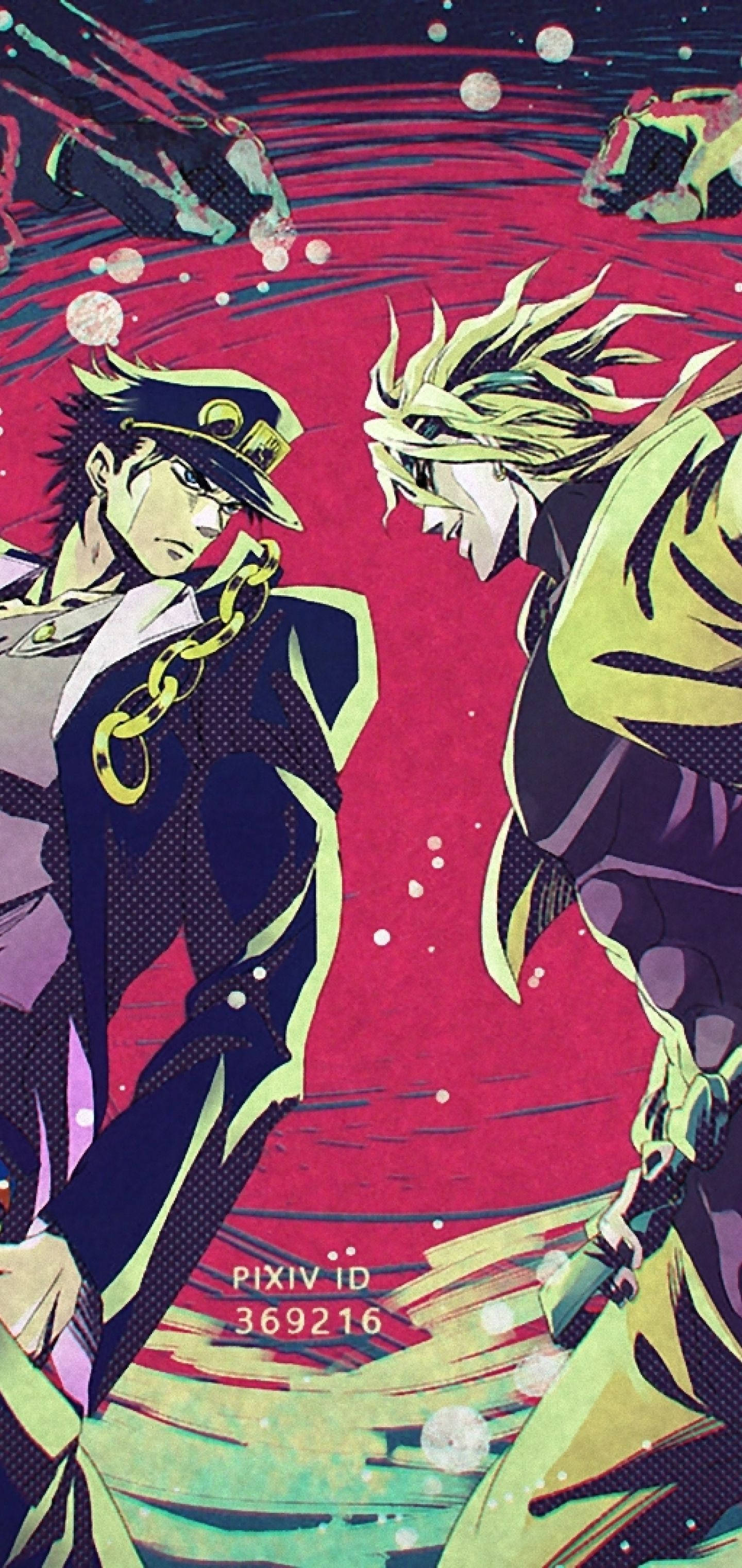 Jojo'nun Tuhaf Macerası'ndan Jotaro ve Dio arasındaki destansı düello Duvar Kağıdı