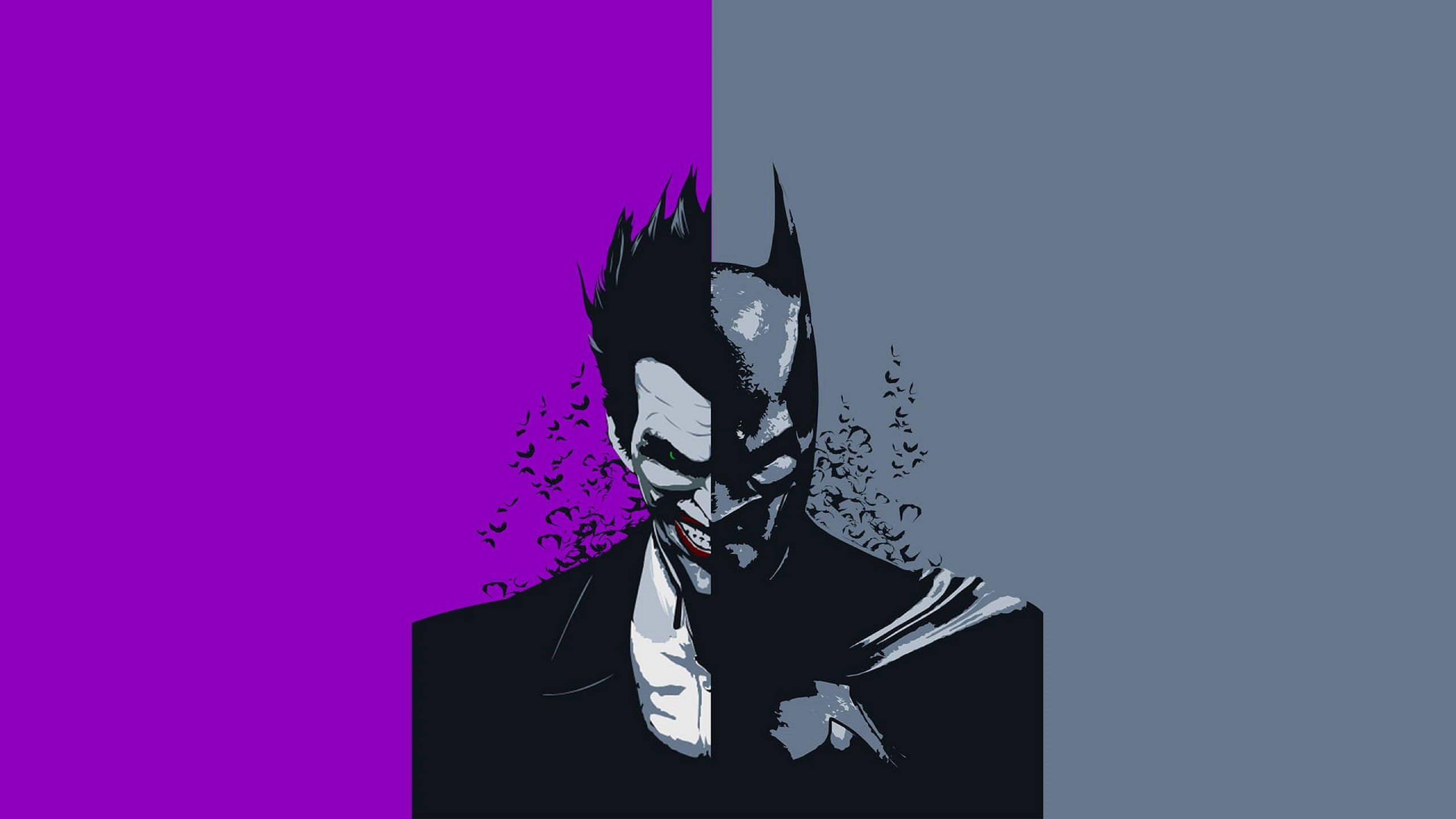 Joker Batman Yüzleşme Sanatı Duvar Kağıdı