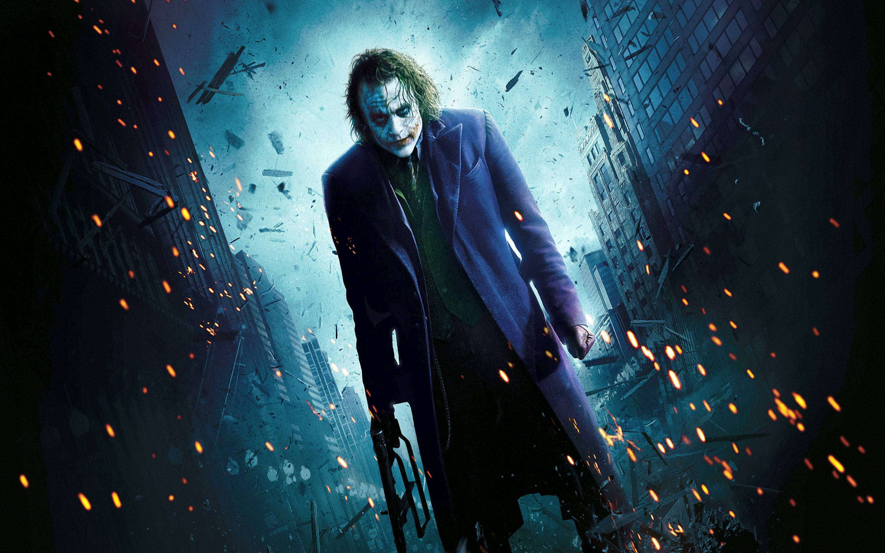 Joker Gotham'ı Yakıyor Duvar Kağıdı