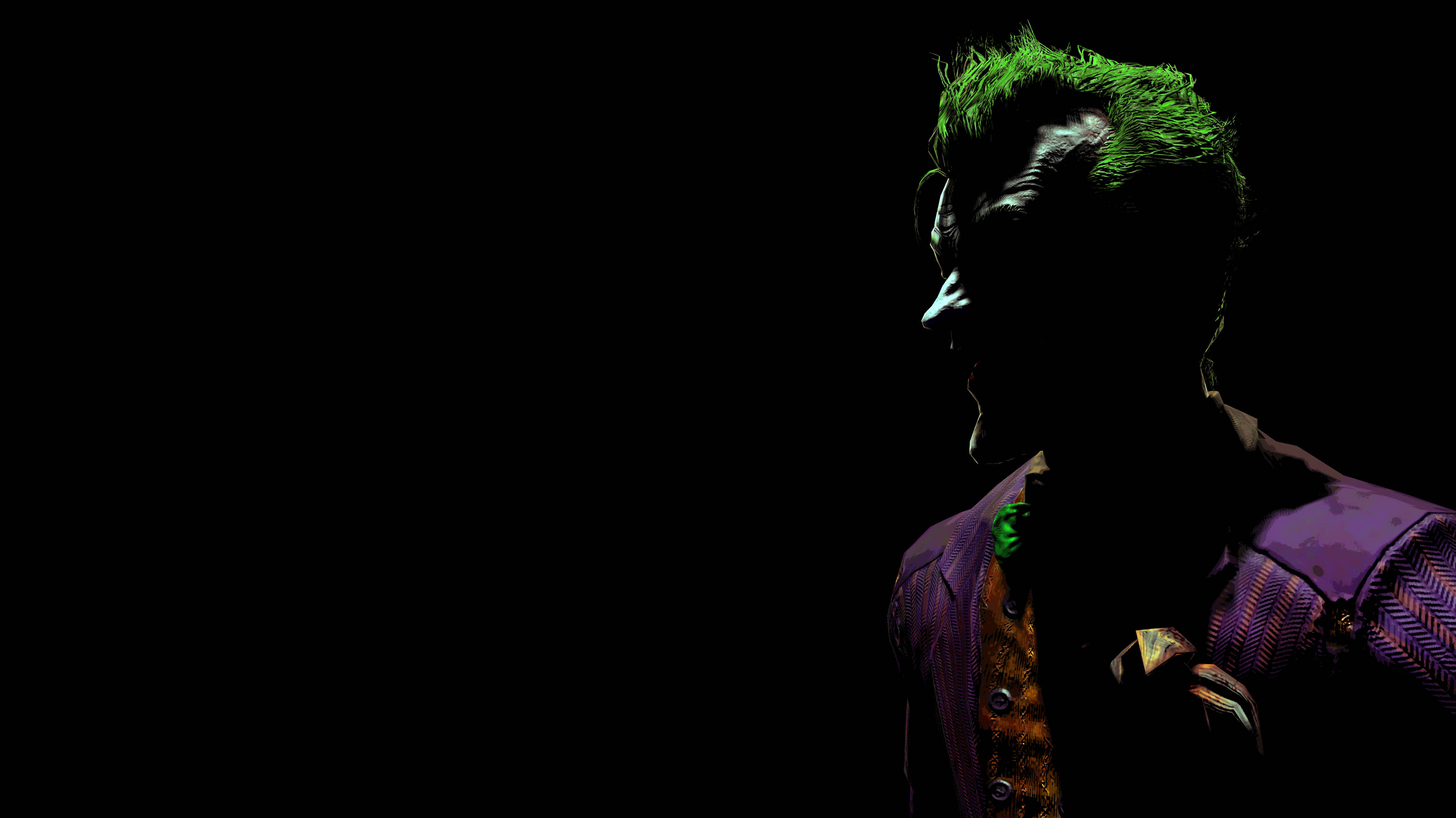 Joker'in İkonik Silüeti Ultra HD Siyah Duvar Kağıdı