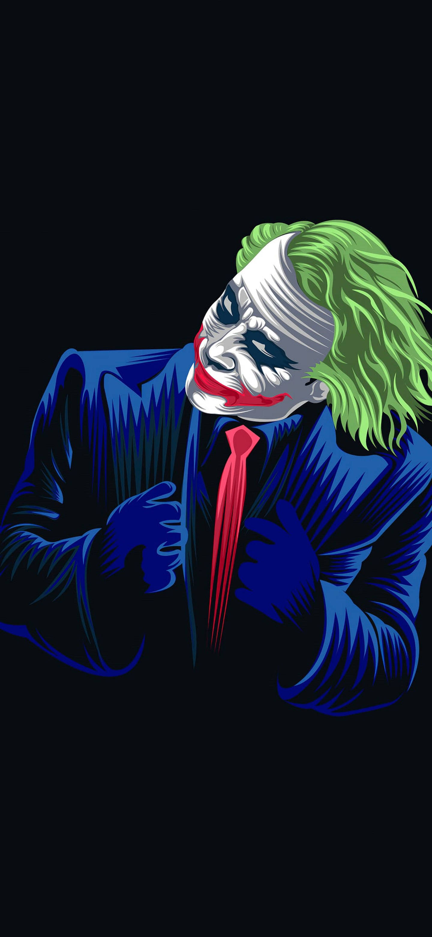 Joker Ledger Neon Portre Duvar Kağıdı