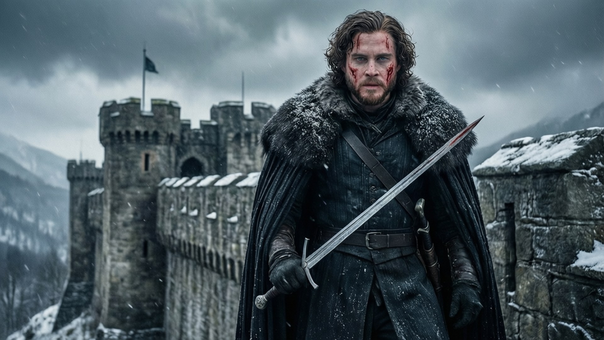 Jon Snow Surlarda Duvar Kağıdı