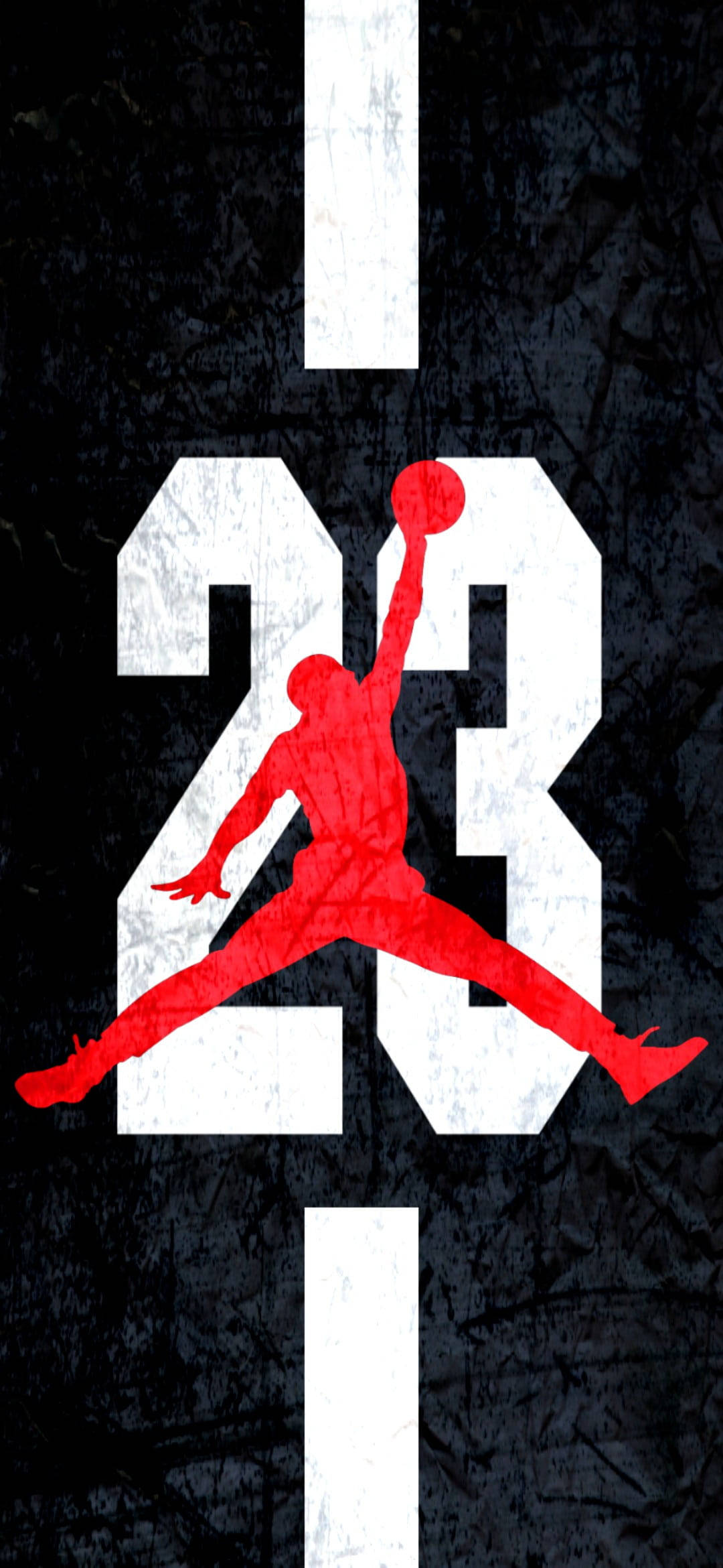 Jordan Logo İmza Kırmızı Renk Duvar Kağıdı