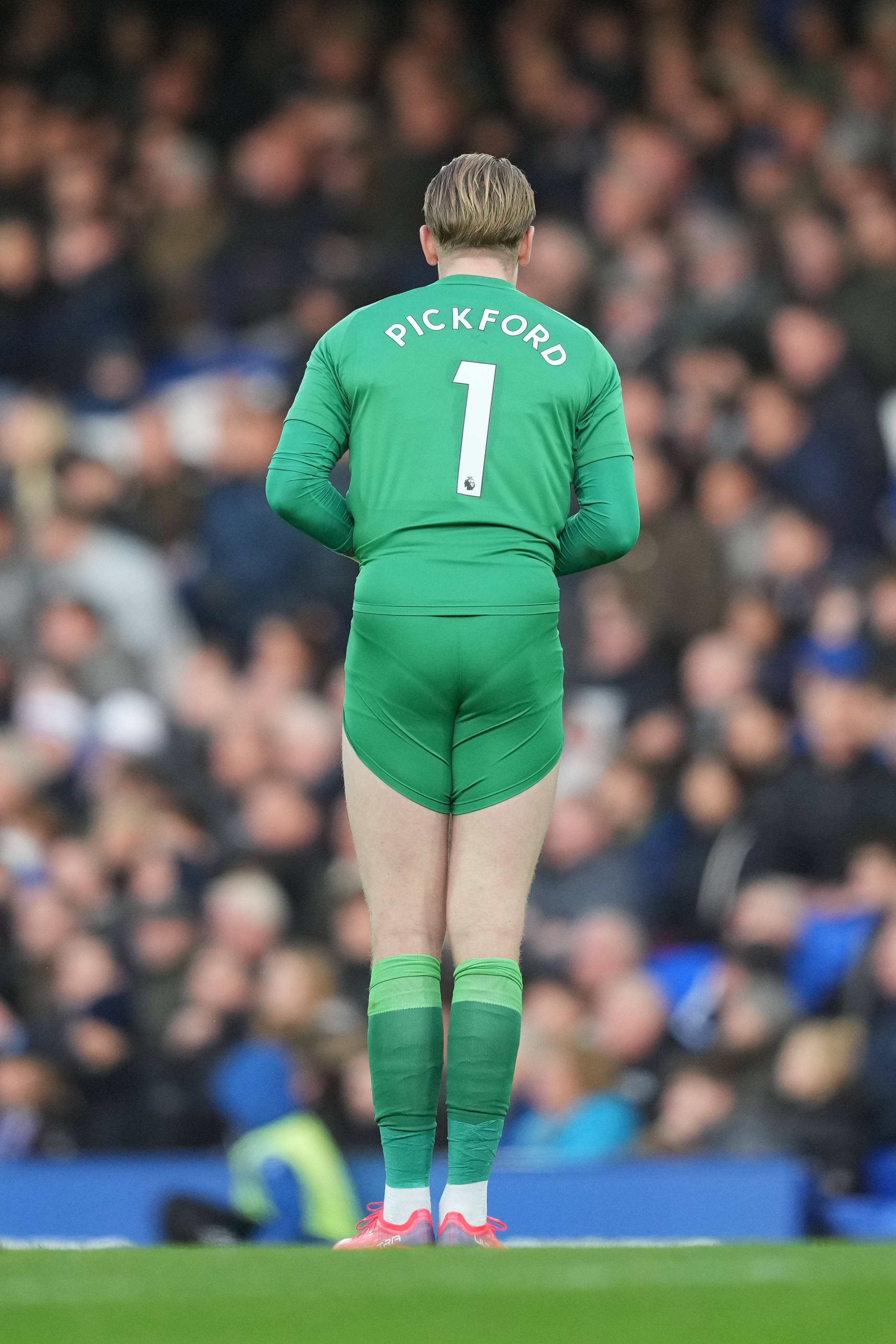 Jordan Pickford'ın Yeşil Formadaki Sırtı Duvar Kağıdı