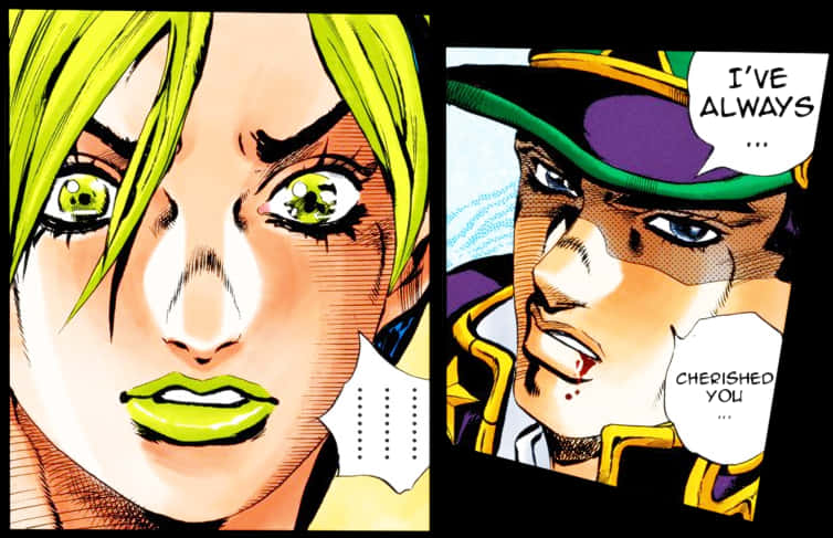 Jotaro ve Gizemli Karakter Duygusal Diyalog Duvar Kağıdı