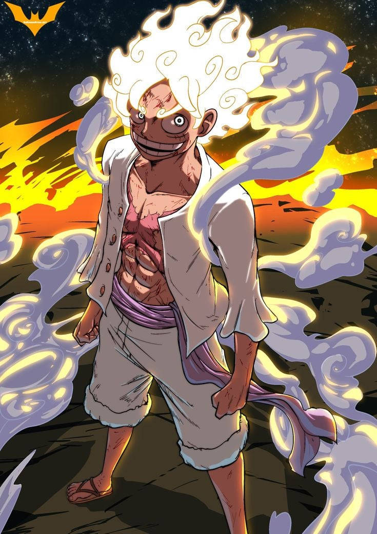 Joy Boy Luffy Alevli Saç Duvar Kağıdı