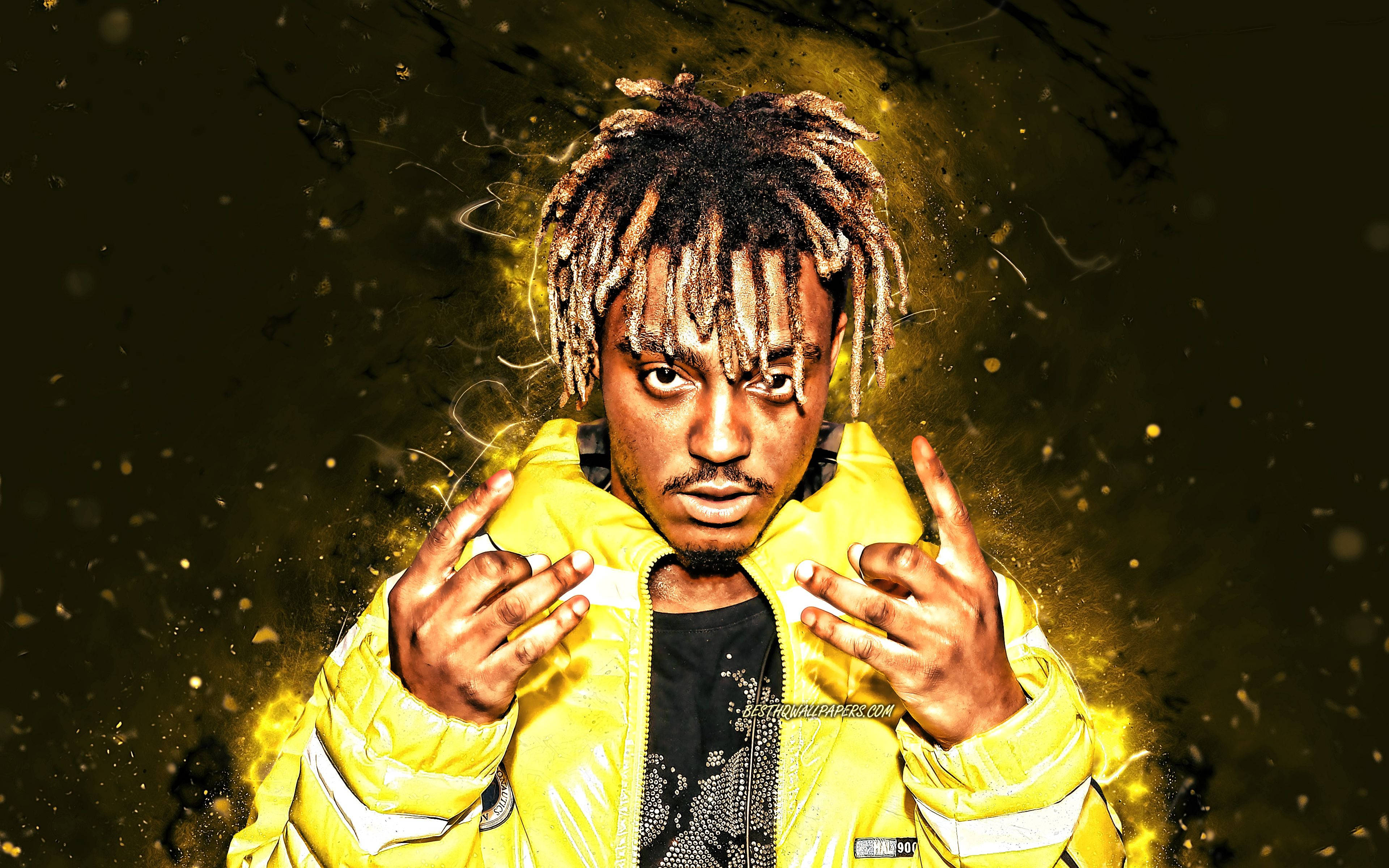 Juice Wrld Sarı Hayran Düzenlemesi 4K Duvar Kağıdı