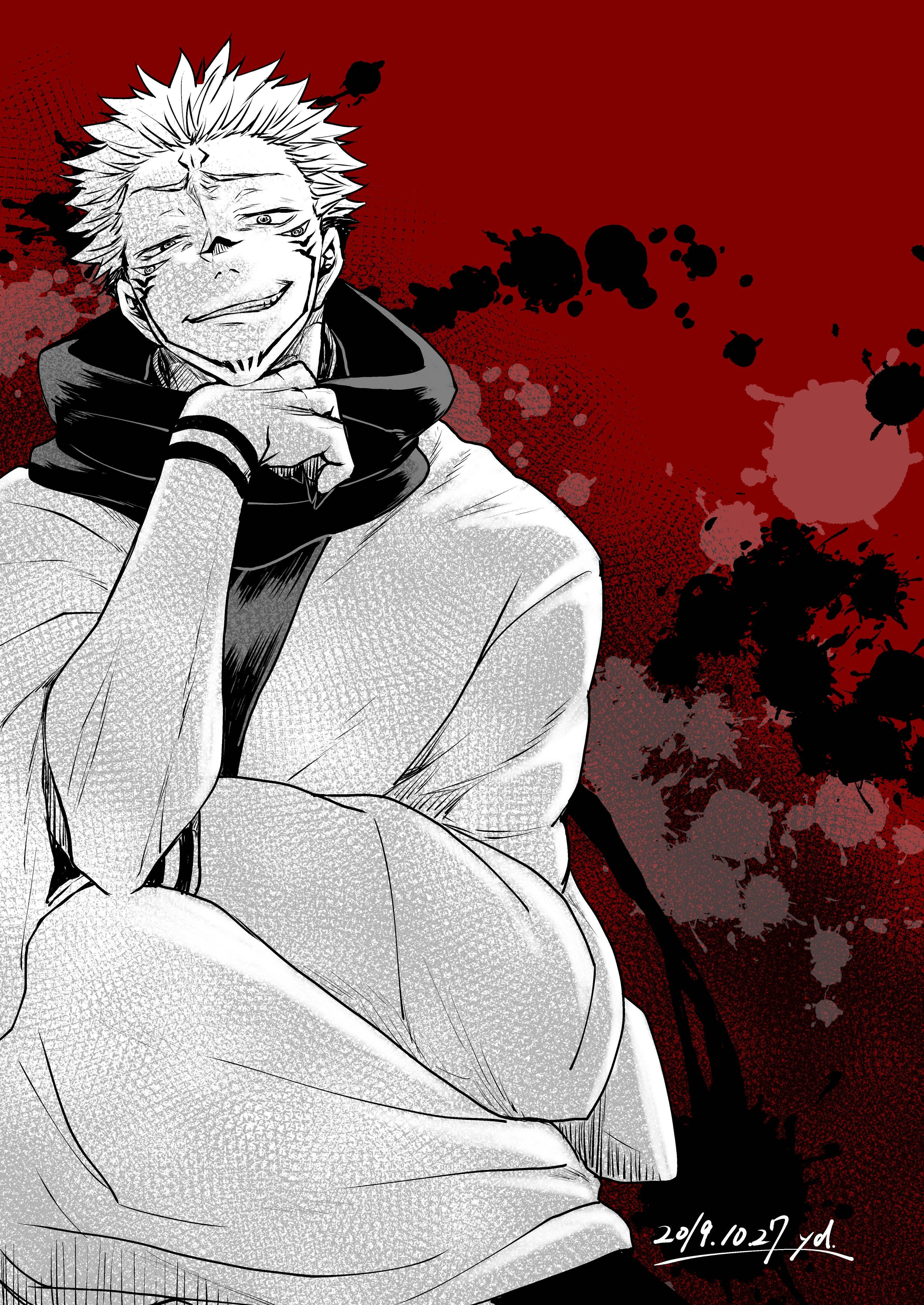 Jujutsu Kaisen'den Gülümseyen Sukuna Duvar Kağıdı