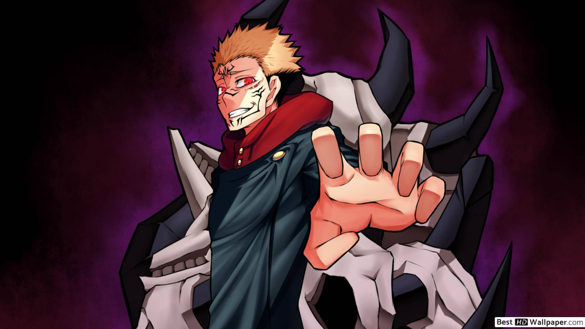 Jujutsu Kaisen'den Lanetlerin Kralı Sukuna Duvar Kağıdı